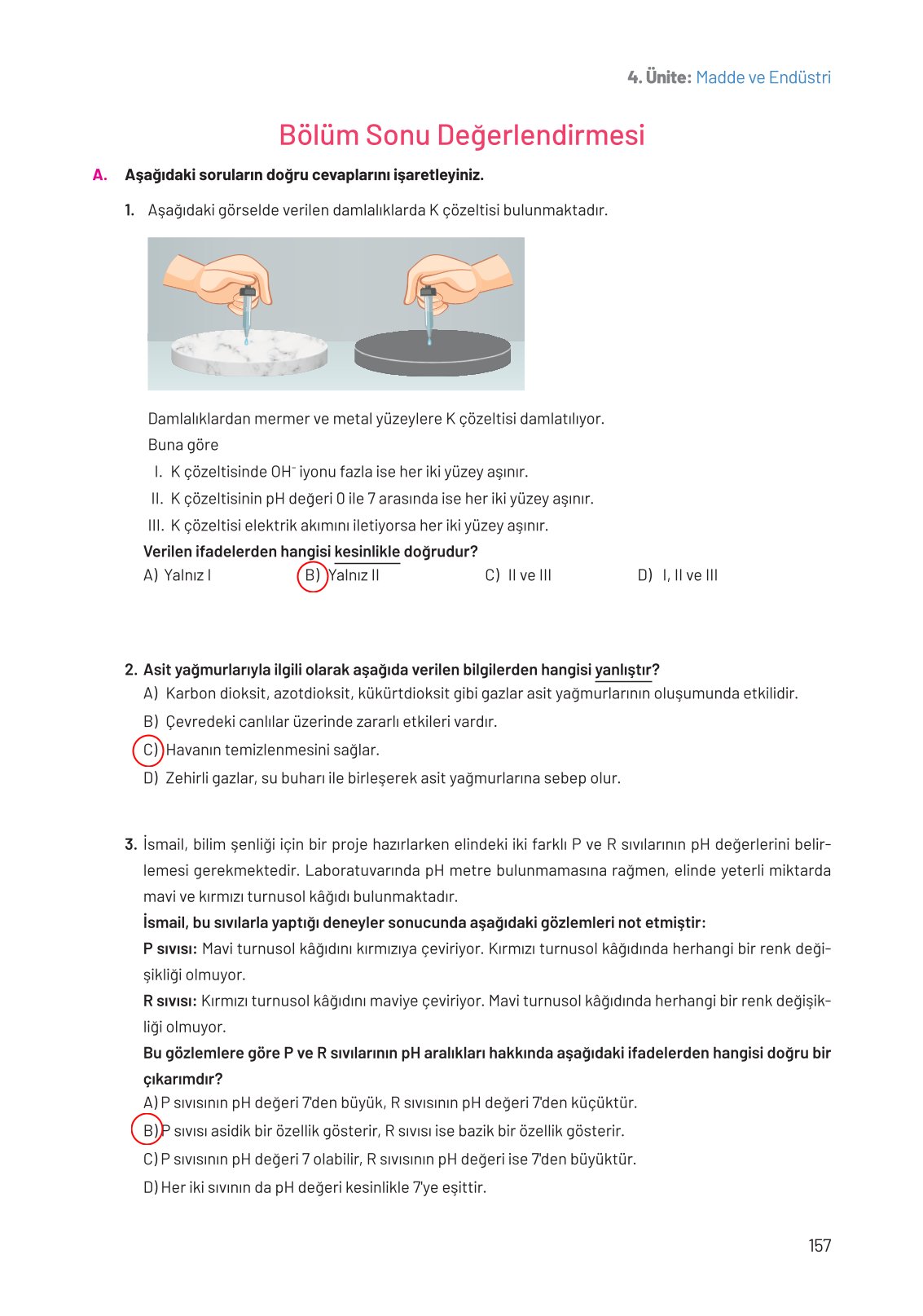 8. Sınıf Hecce Yayıncılık Fen Bilimleri Ders Kitabı Sayfa 157 Cevapları
