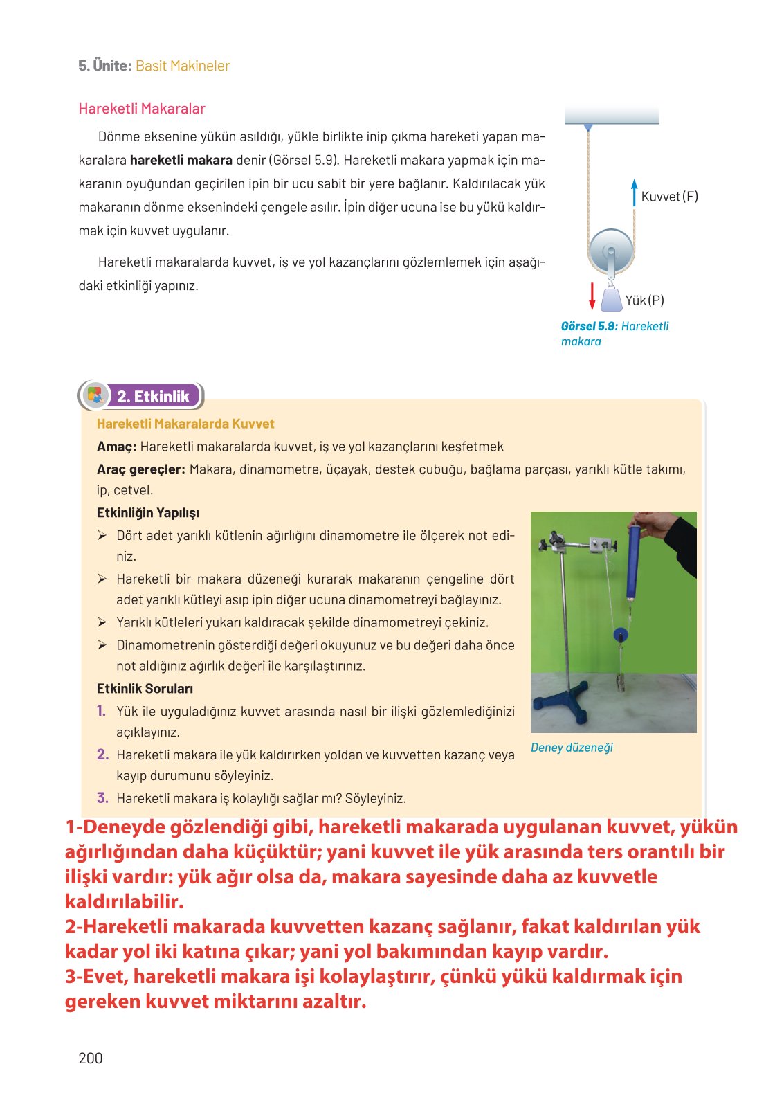 8. Sınıf Hecce Yayıncılık Fen Bilimleri Ders Kitabı Sayfa 200 Cevapları