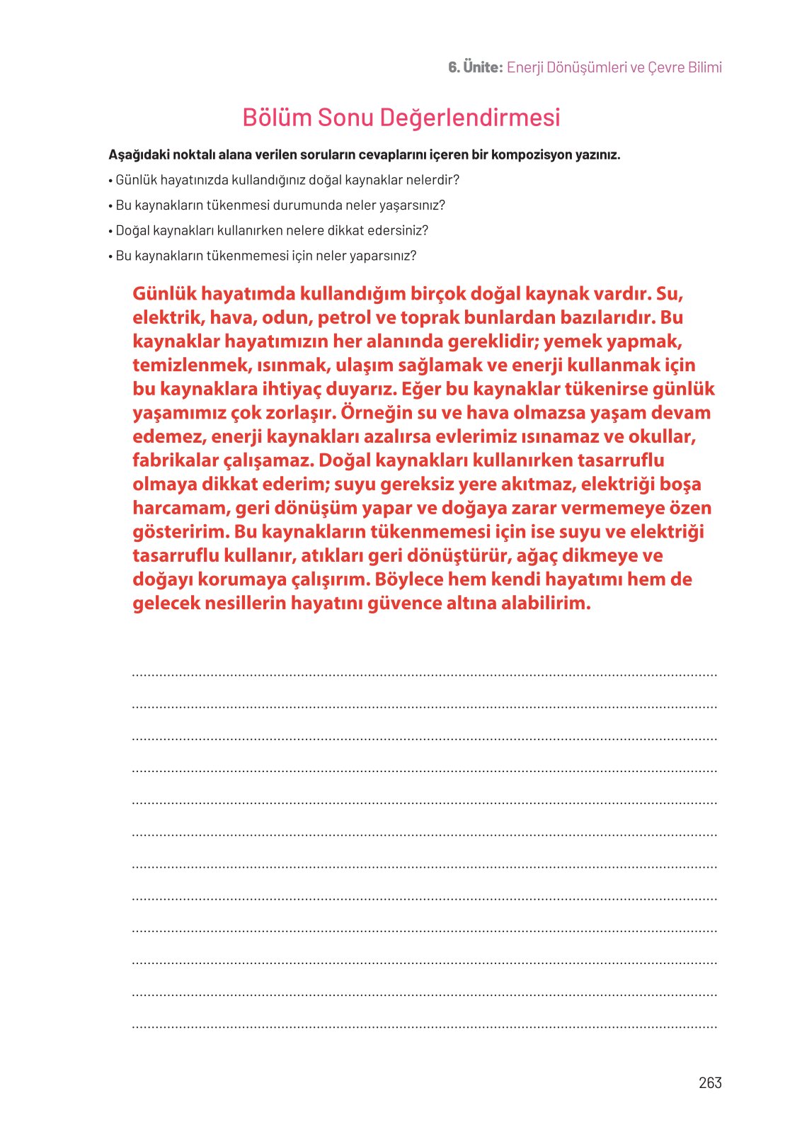 8. Sınıf Hecce Yayıncılık Fen Bilimleri Ders Kitabı Sayfa 263 Cevapları