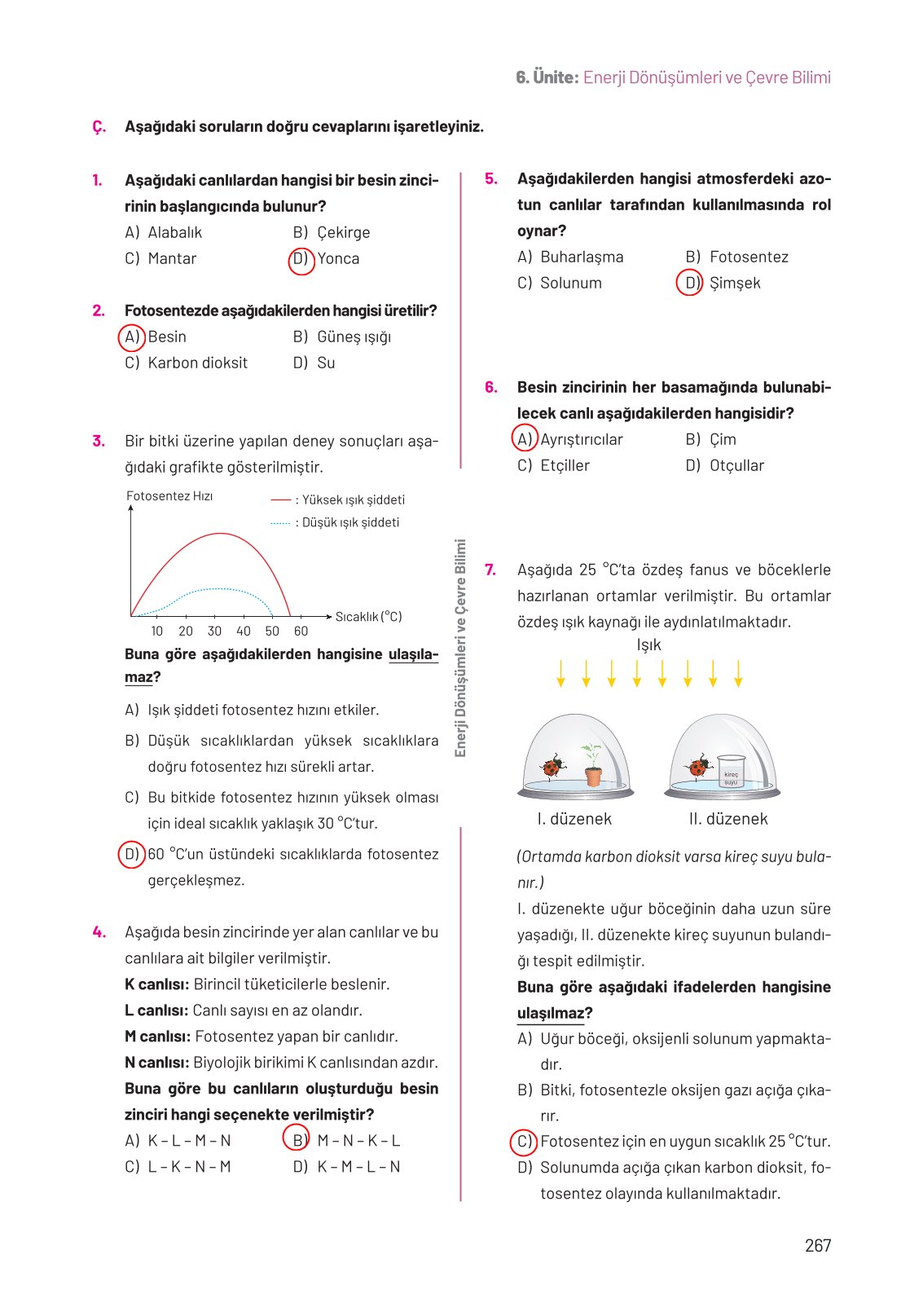 8. Sınıf Hecce Yayıncılık Fen Bilimleri Ders Kitabı Sayfa 267 Cevapları