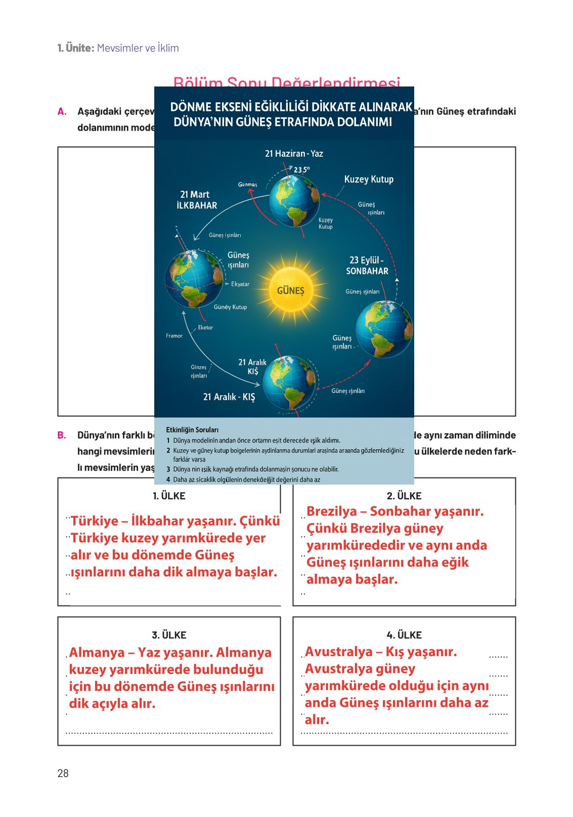 8. Sınıf Hecce Yayıncılık Fen Bilimleri Ders Kitabı Sayfa 28 Cevapları 8. Sınıf Hecce Yayıncılık Fen Bilimleri Ders Kitabı Sayfa 28 Cevapları