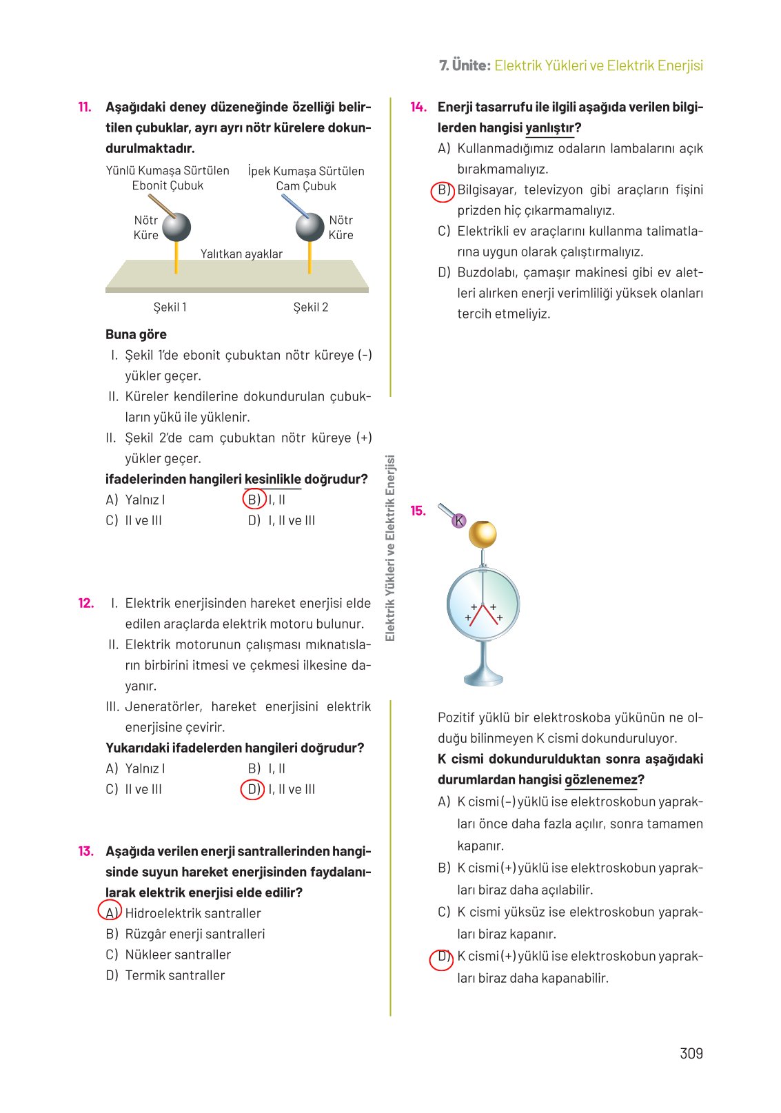 8. Sınıf Hecce Yayıncılık Fen Bilimleri Ders Kitabı Sayfa 309 Cevapları