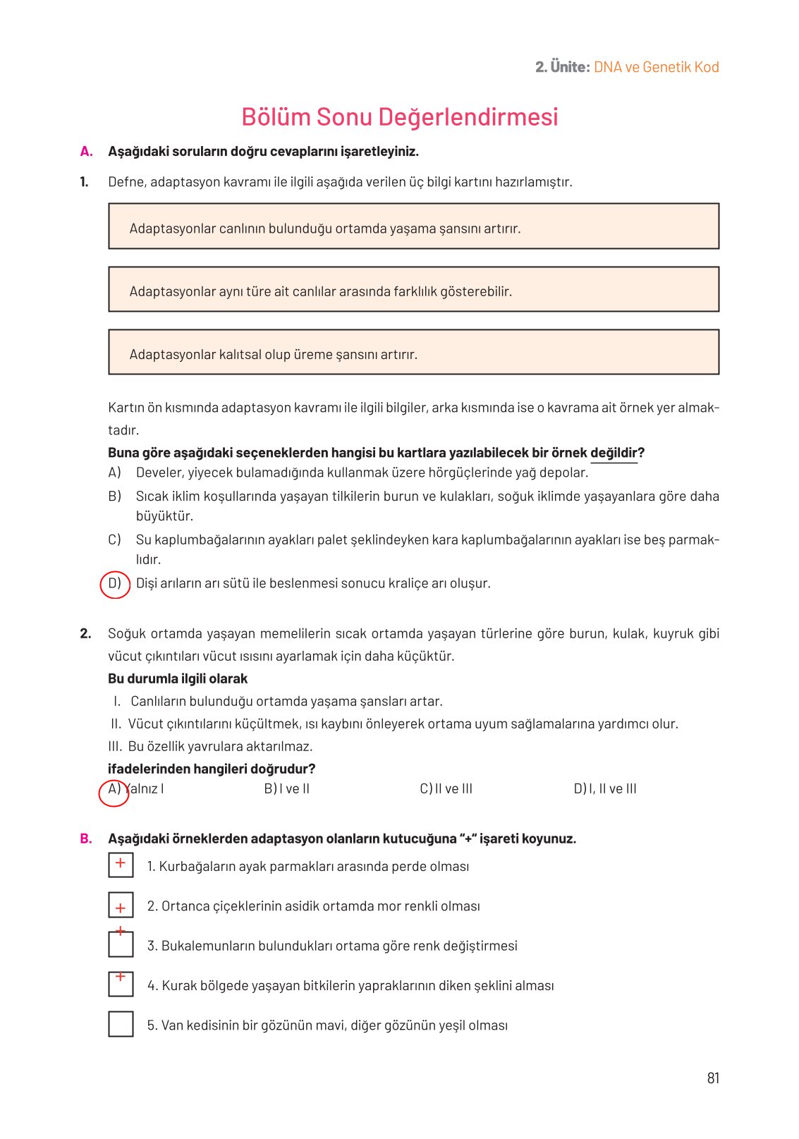 8. Sınıf Hecce Yayıncılık Fen Bilimleri Ders Kitabı Sayfa 81 Cevapları 8. Sınıf Hecce Yayıncılık Fen Bilimleri Ders Kitabı Sayfa 81 Cevapları