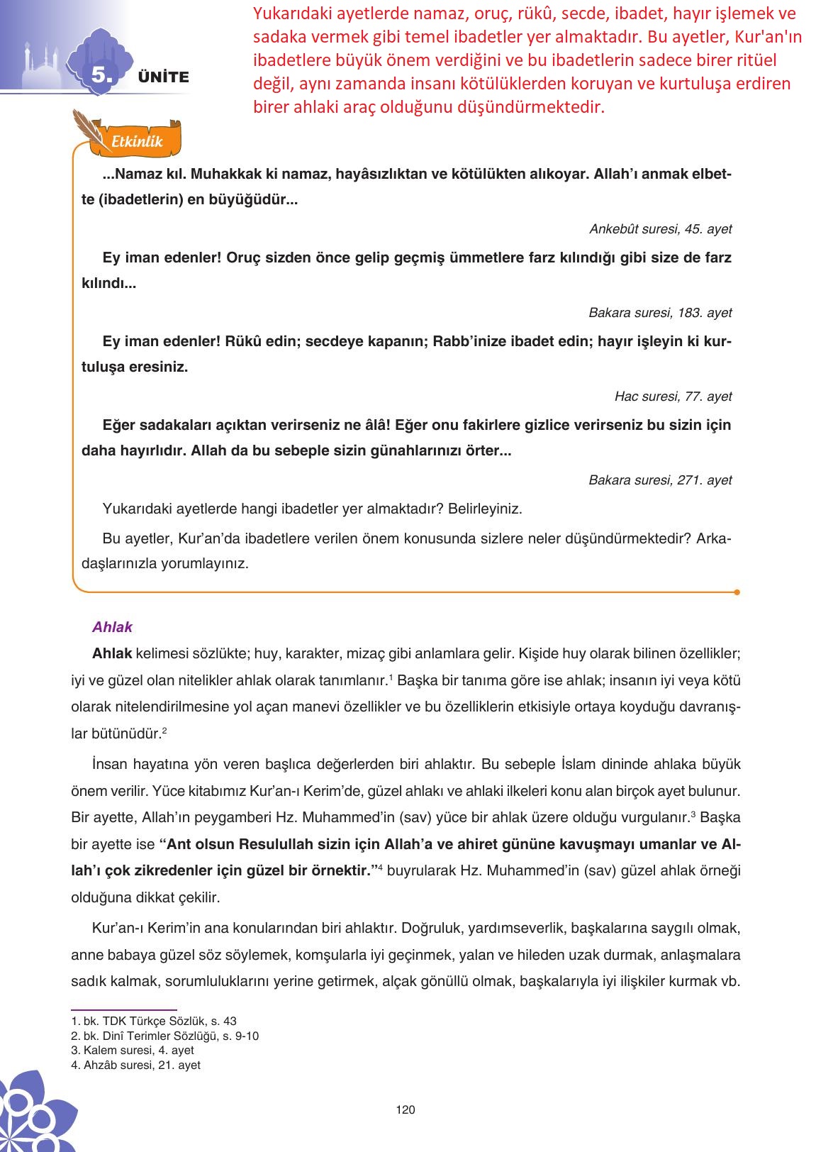 8. Sınıf Sdr İpekyolu Yayıncılık Din Kültürü Ve Ahlak Bilgisi Ders Kitabı Sayfa 121 Cevapları 8. Sınıf Sdr İpekyolu Yayıncılık Din Kültürü Ve Ahlak Bilgisi Ders Kitabı Sayfa 121 Cevapları