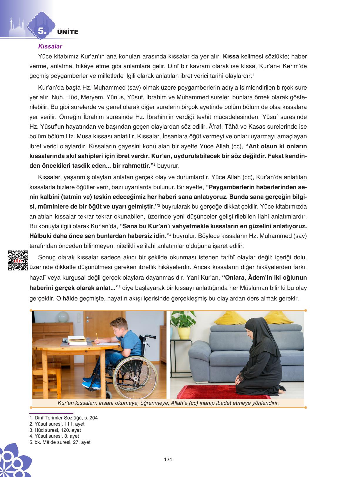 8. Sınıf Sdr İpekyolu Yayıncılık Din Kültürü Ve Ahlak Bilgisi Ders Kitabı Sayfa 125 Cevapları