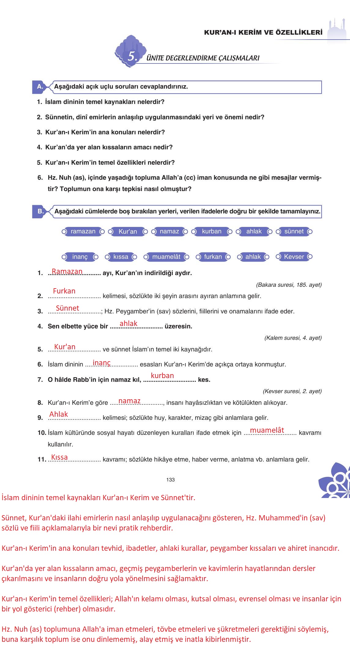 8. Sınıf Sdr İpekyolu Yayıncılık Din Kültürü Ve Ahlak Bilgisi Ders Kitabı Sayfa 134 Cevapları 8. Sınıf Sdr İpekyolu Yayıncılık Din Kültürü Ve Ahlak Bilgisi Ders Kitabı Sayfa 134 Cevapları