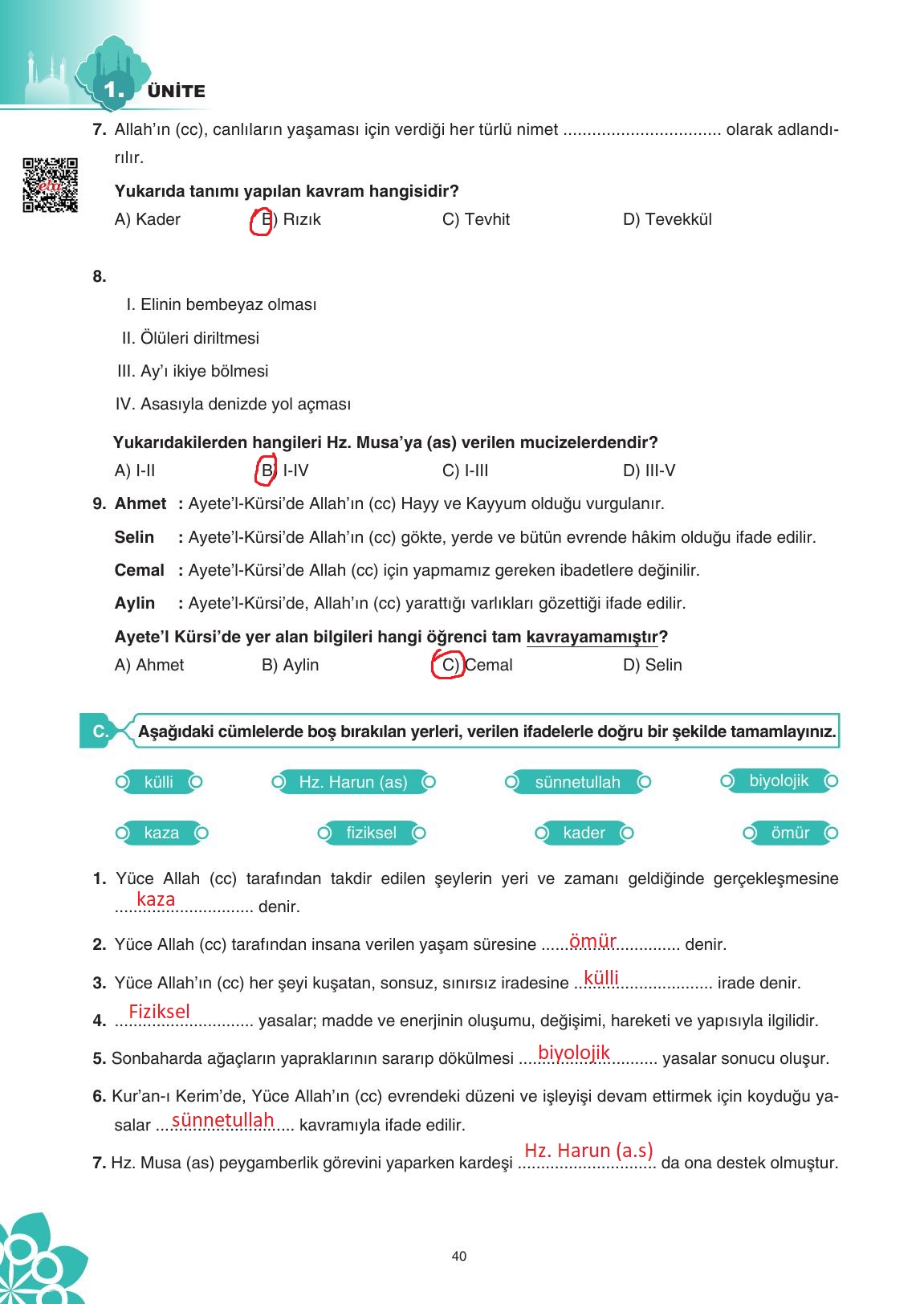 8. Sınıf Sdr İpekyolu Yayıncılık Din Kültürü Ve Ahlak Bilgisi Ders Kitabı Sayfa 41 Cevapları 8. Sınıf Sdr İpekyolu Yayıncılık Din Kültürü Ve Ahlak Bilgisi Ders Kitabı Sayfa 41 Cevapları