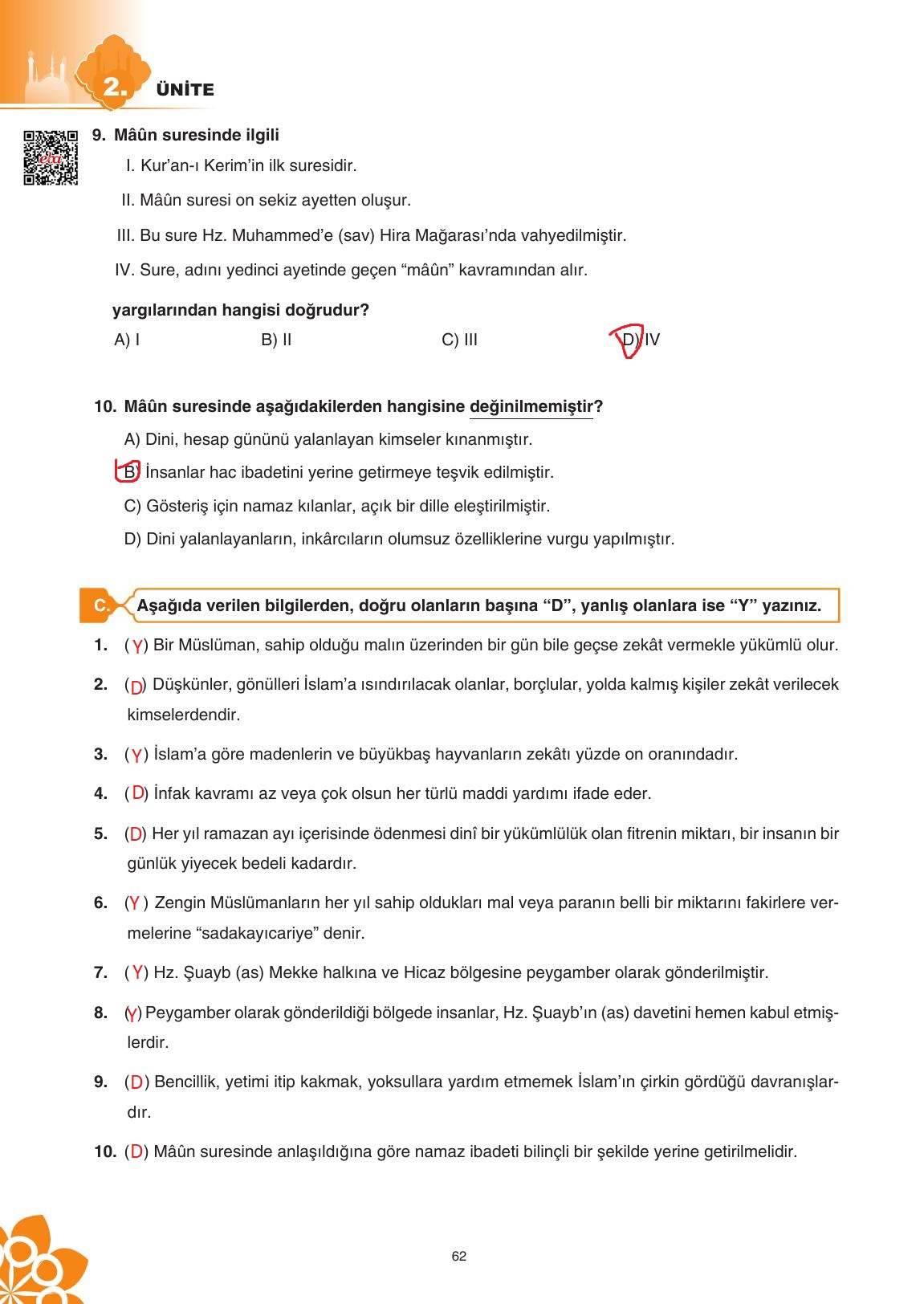 8. Sınıf Sdr İpekyolu Yayıncılık Din Kültürü Ve Ahlak Bilgisi Ders Kitabı Sayfa 63 Cevapları 8. Sınıf Sdr İpekyolu Yayıncılık Din Kültürü Ve Ahlak Bilgisi Ders Kitabı Sayfa 63 Cevapları