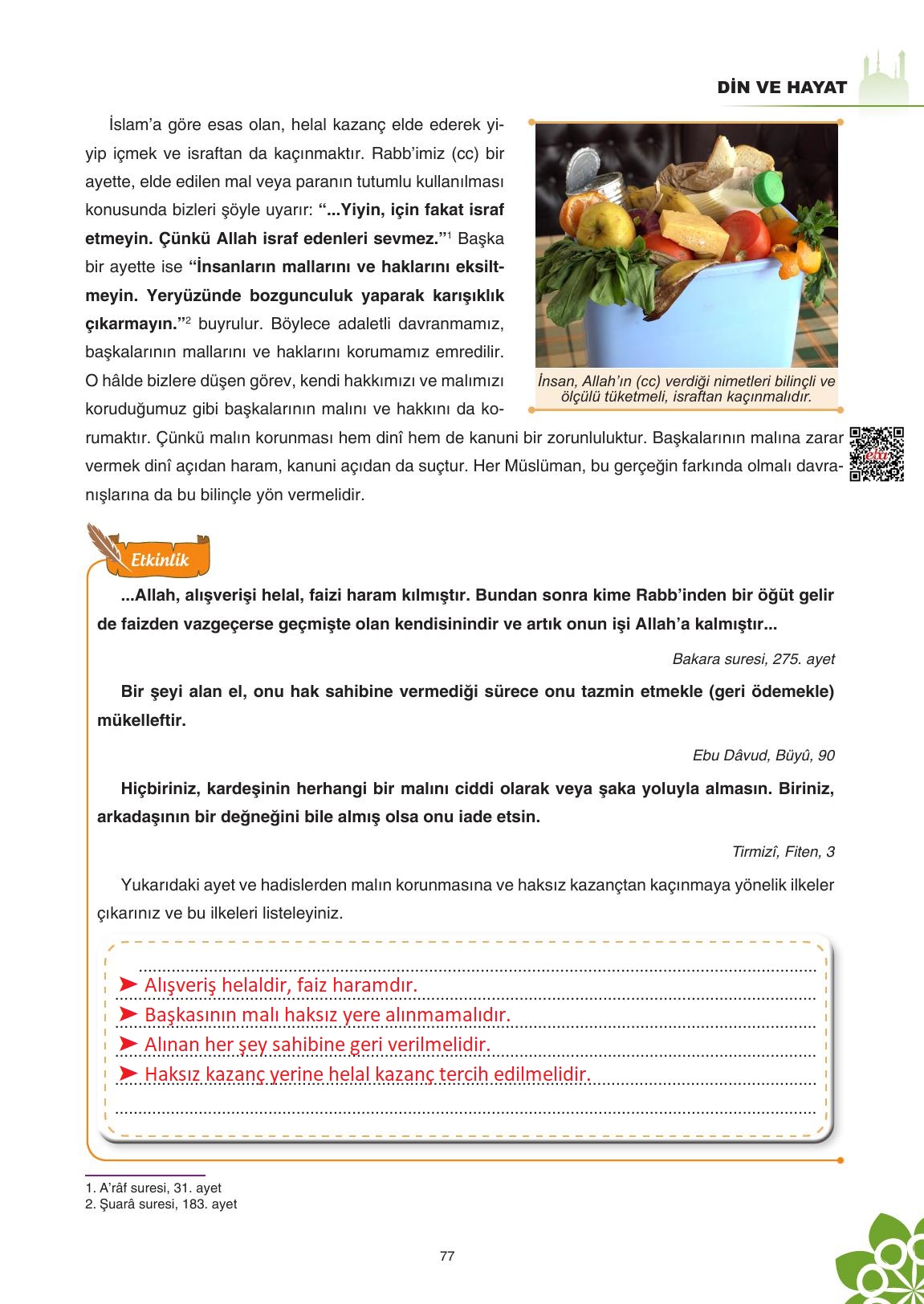 8. Sınıf Sdr İpekyolu Yayıncılık Din Kültürü Ve Ahlak Bilgisi Ders Kitabı Sayfa 78 Cevapları 8. Sınıf Sdr İpekyolu Yayıncılık Din Kültürü Ve Ahlak Bilgisi Ders Kitabı Sayfa 78 Cevapları