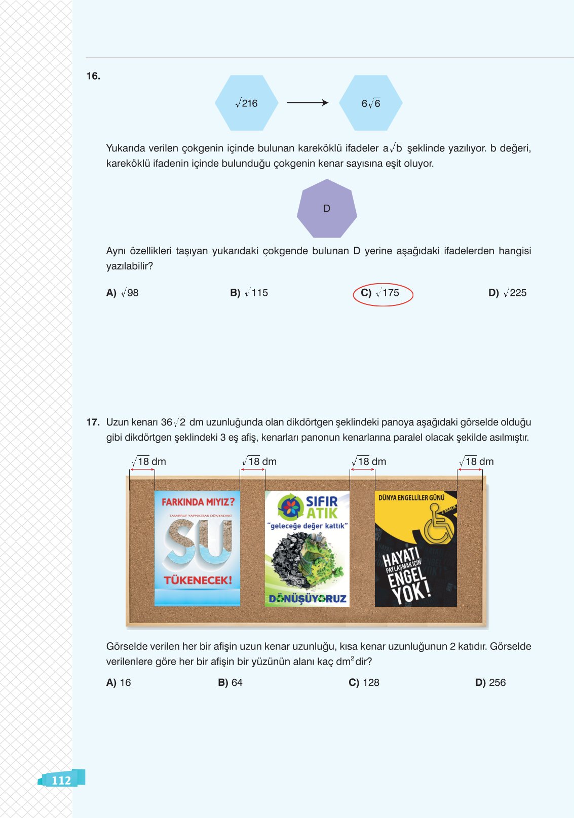 8. Sınıf Sonuç Yayınları Matematik Ders Kitabı Sayfa 112 Cevapları