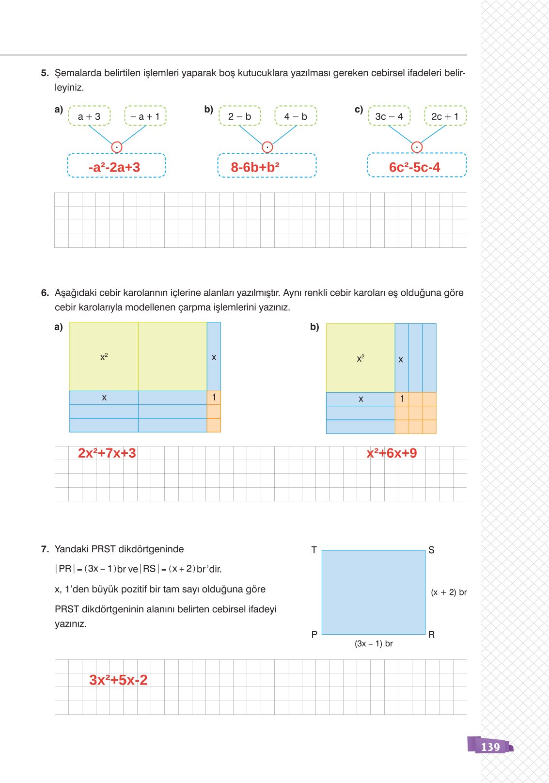 8. Sınıf Sonuç Yayınları Matematik Ders Kitabı Sayfa 139 Cevapları