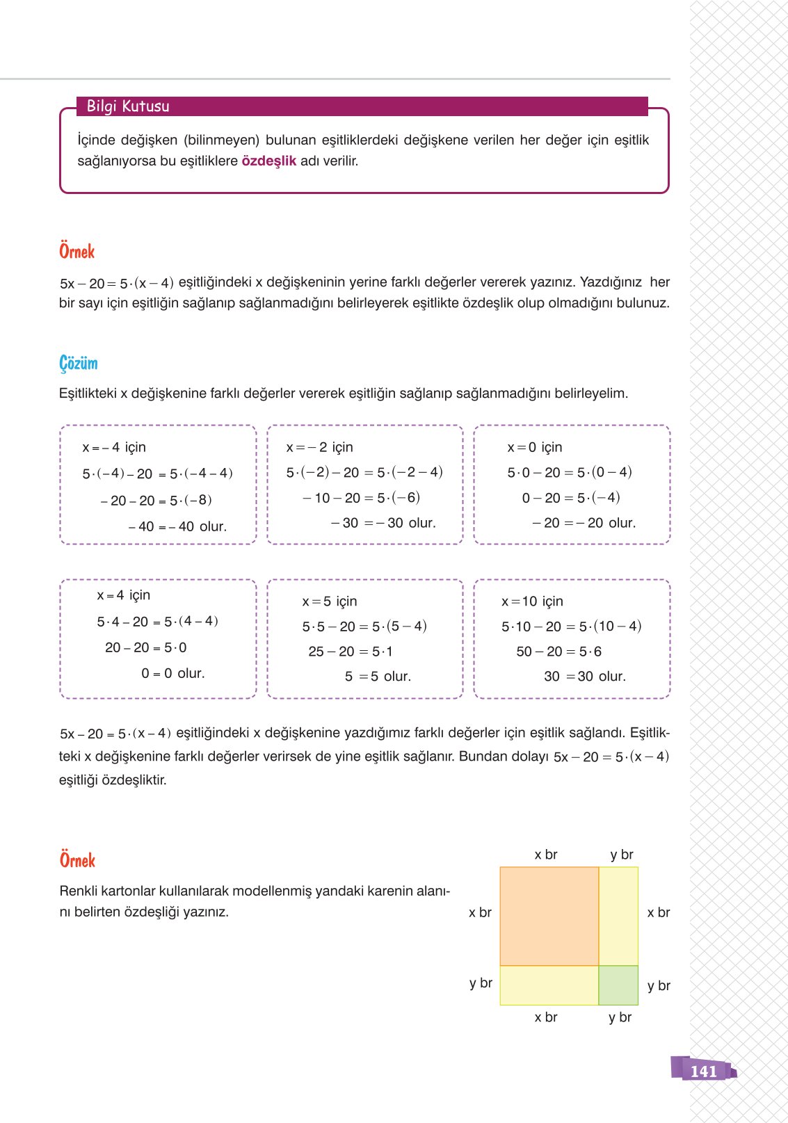8. Sınıf Sonuç Yayınları Matematik Ders Kitabı Sayfa 141 Cevapları 8. Sınıf Sonuç Yayınları Matematik Ders Kitabı Sayfa 141 Cevapları