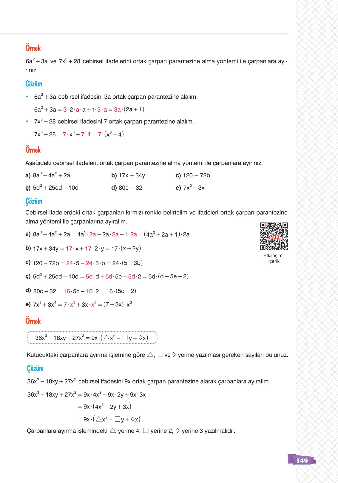 8. Sınıf Sonuç Yayınları Matematik Ders Kitabı Sayfa 149 Cevapları