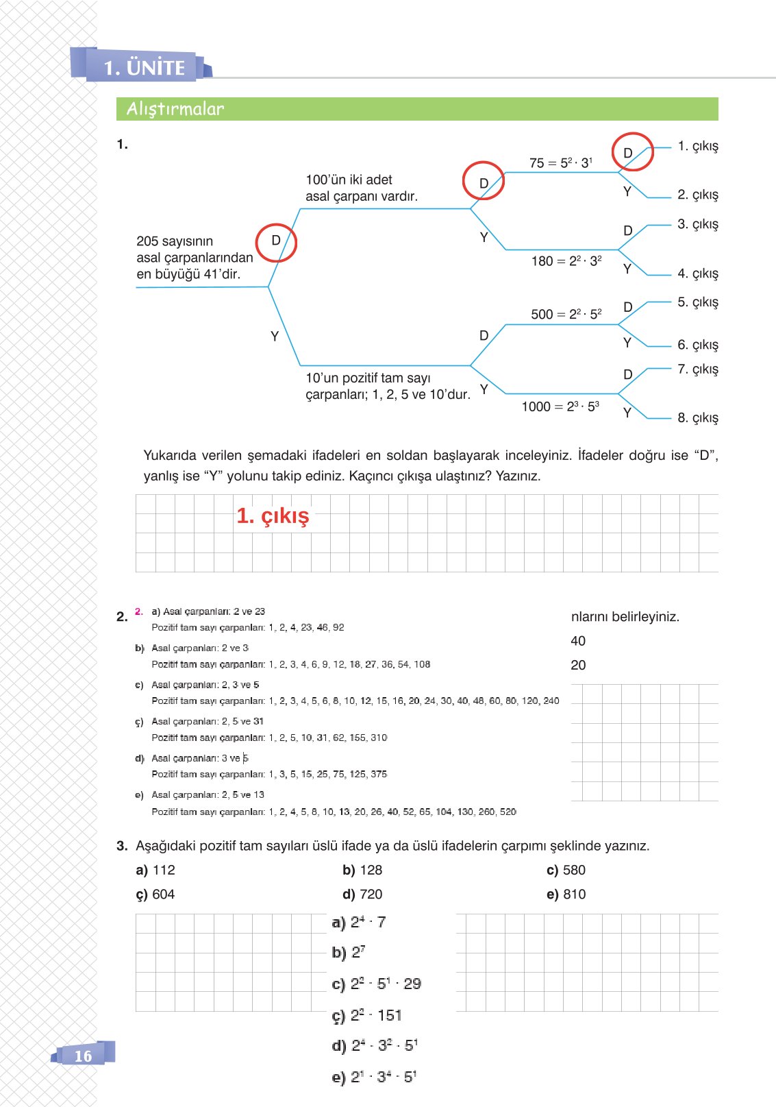 8. Sınıf Sonuç Yayınları Matematik Ders Kitabı Sayfa 16 Cevapları