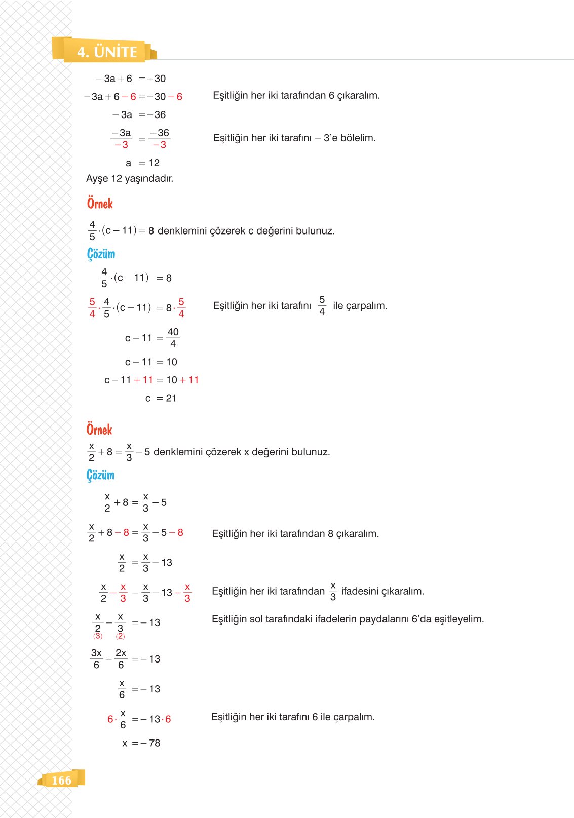 8. Sınıf Sonuç Yayınları Matematik Ders Kitabı Sayfa 166 Cevapları