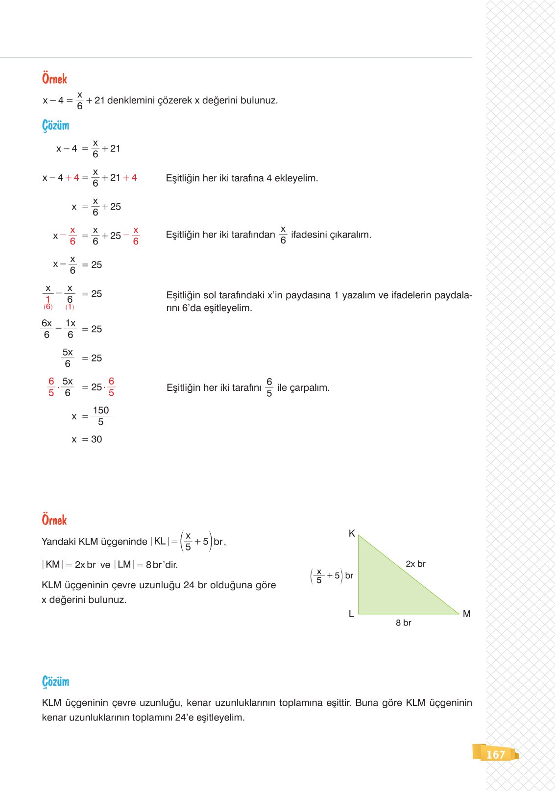8. Sınıf Sonuç Yayınları Matematik Ders Kitabı Sayfa 167 Cevapları
