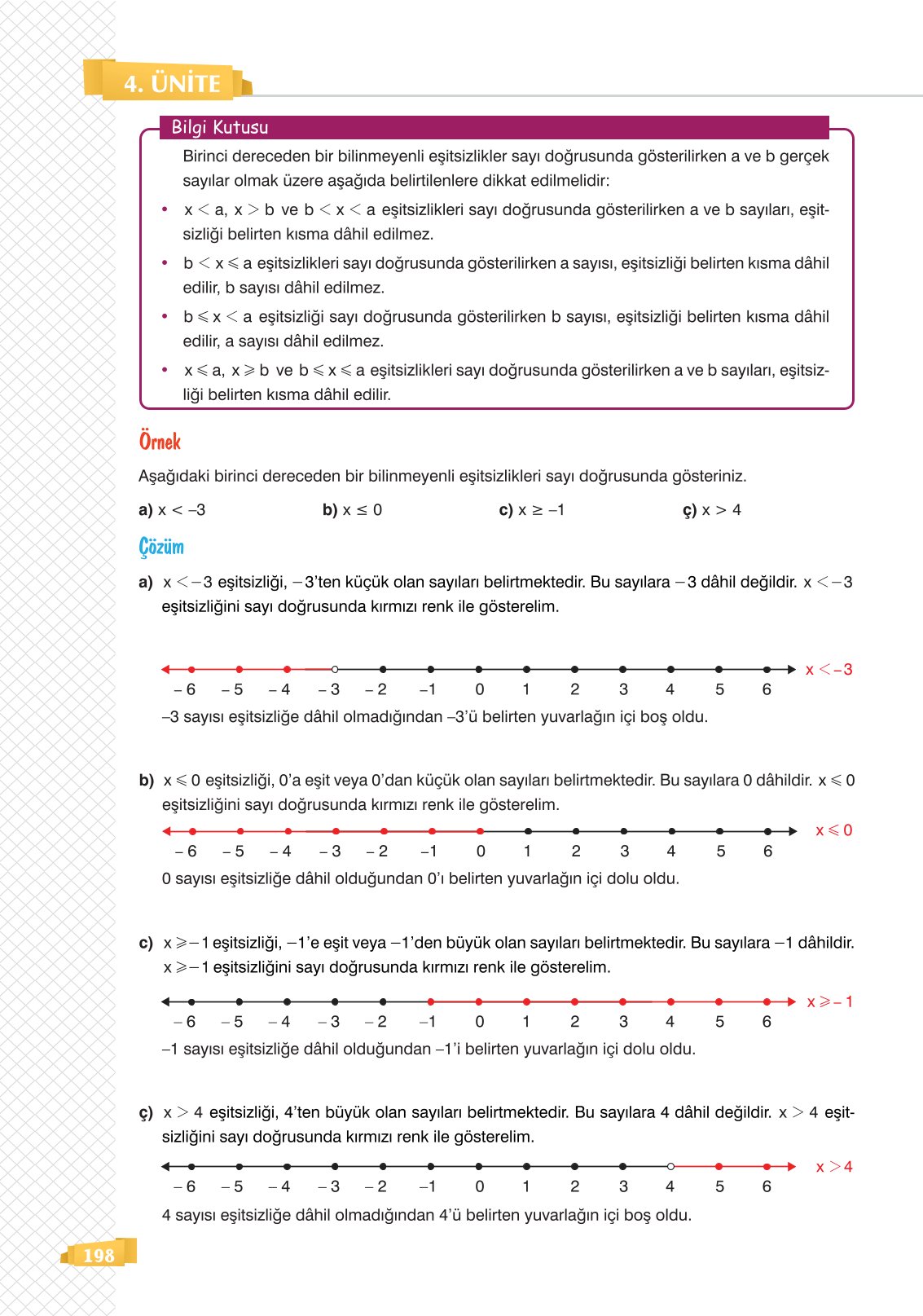 8. Sınıf Sonuç Yayınları Matematik Ders Kitabı Sayfa 198 Cevapları