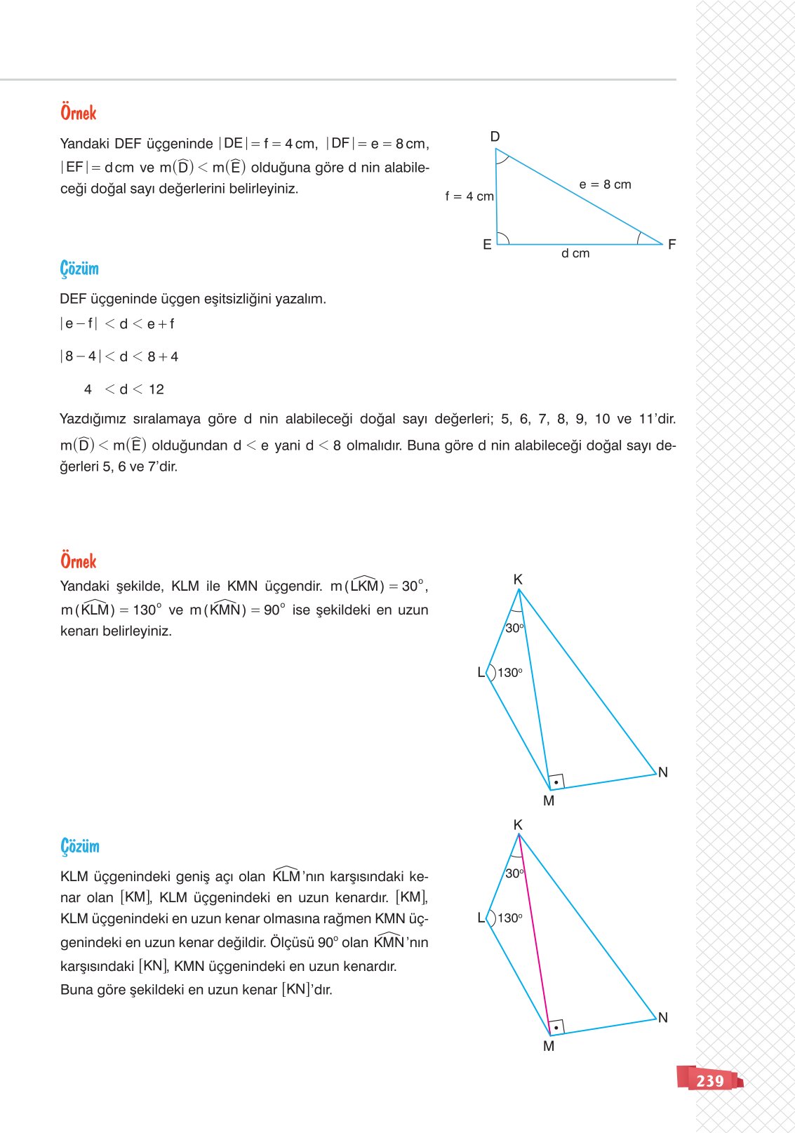 8. Sınıf Sonuç Yayınları Matematik Ders Kitabı Sayfa 239 Cevapları