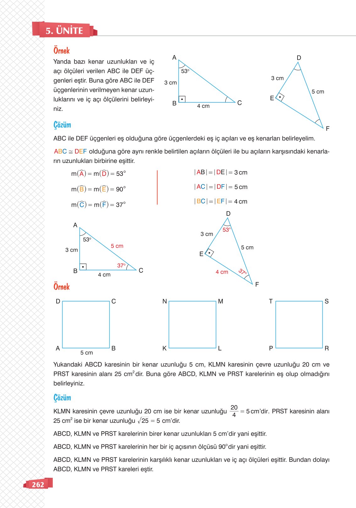 8. Sınıf Sonuç Yayınları Matematik Ders Kitabı Sayfa 262 Cevapları