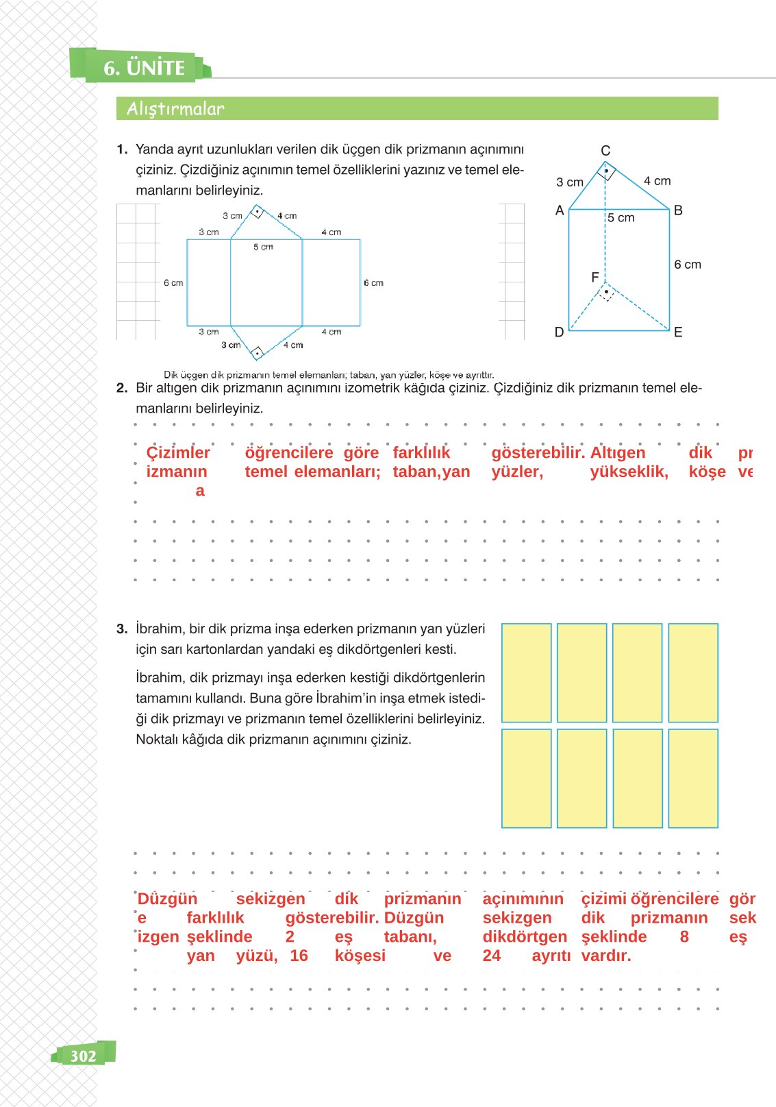 8. Sınıf Sonuç Yayınları Matematik Ders Kitabı Sayfa 302 Cevapları