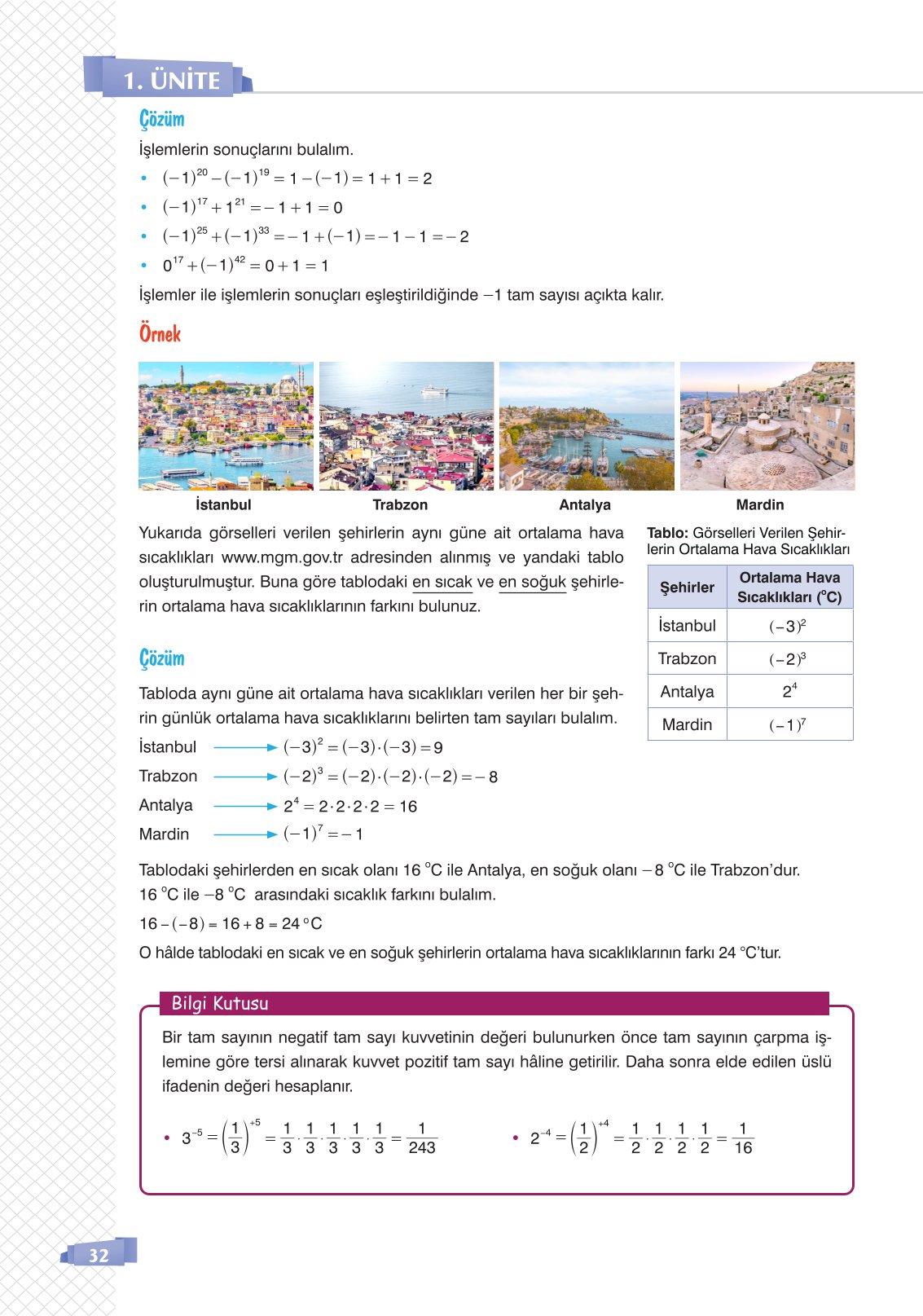 8. Sınıf Sonuç Yayınları Matematik Ders Kitabı Sayfa 32 Cevapları 8. Sınıf Sonuç Yayınları Matematik Ders Kitabı Sayfa 32 Cevapları