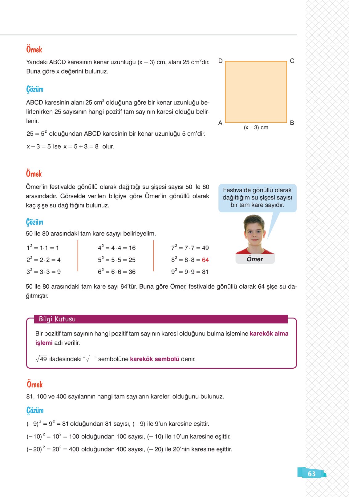 8. Sınıf Sonuç Yayınları Matematik Ders Kitabı Sayfa 63 Cevapları