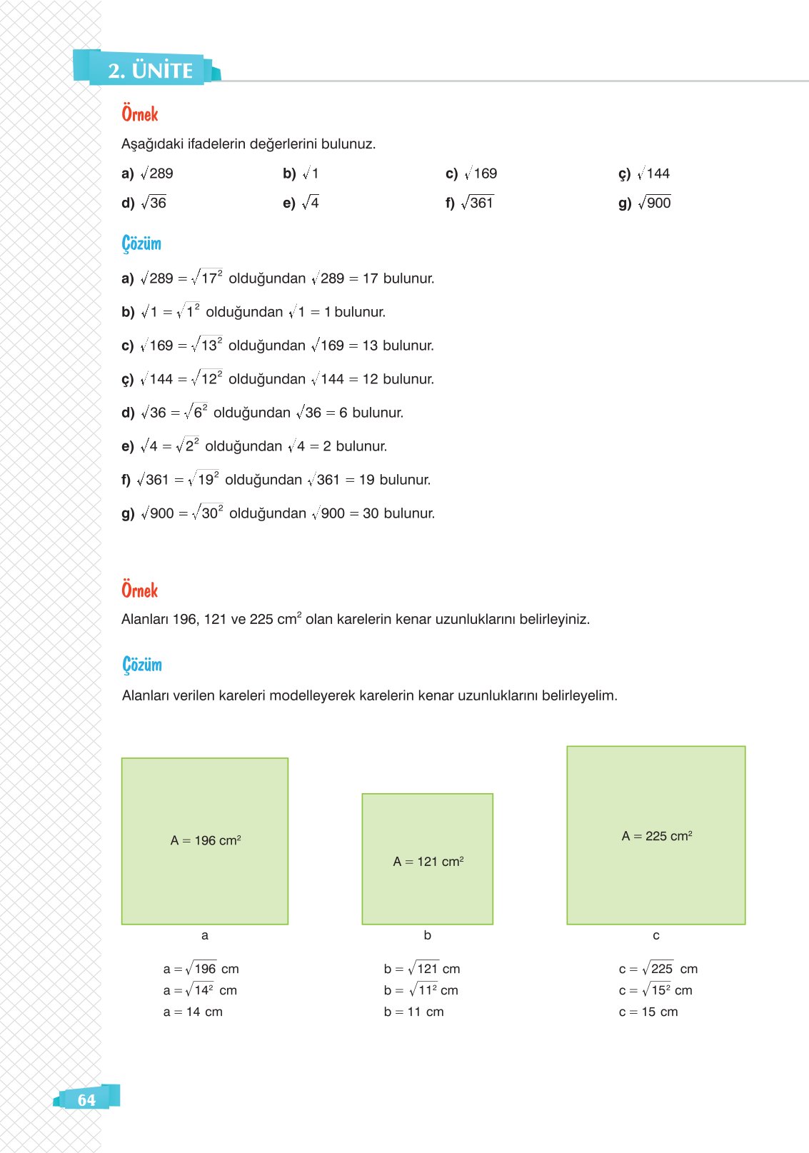 8. Sınıf Sonuç Yayınları Matematik Ders Kitabı Sayfa 64 Cevapları