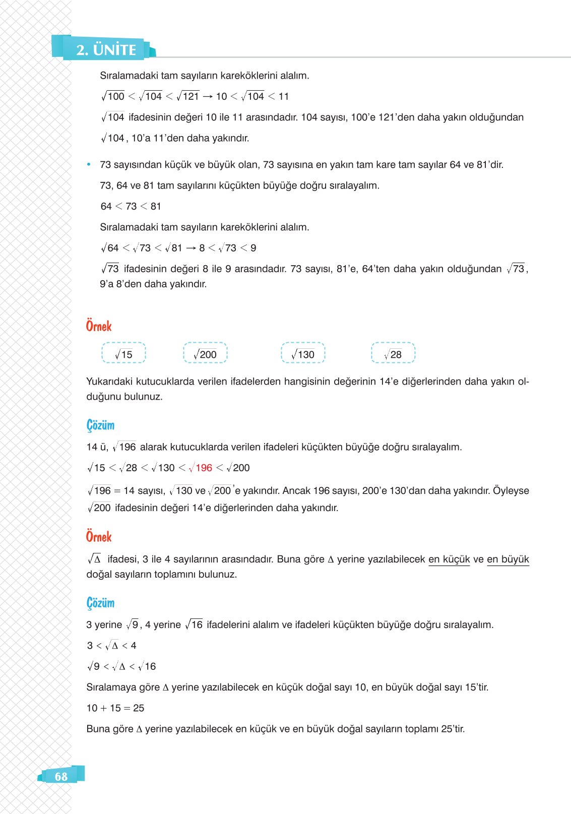 8. Sınıf Sonuç Yayınları Matematik Ders Kitabı Sayfa 68 Cevapları 8. Sınıf Sonuç Yayınları Matematik Ders Kitabı Sayfa 68 Cevapları