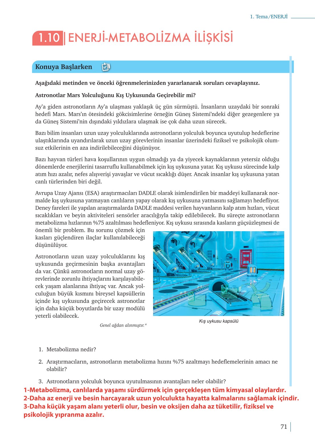 10. Sınıf Meb Yayınları Biyoloji Ders Kitabı Sayfa 71 Cevapları 10. Sınıf Meb Yayınları Biyoloji Ders Kitabı Sayfa 71 Cevapları