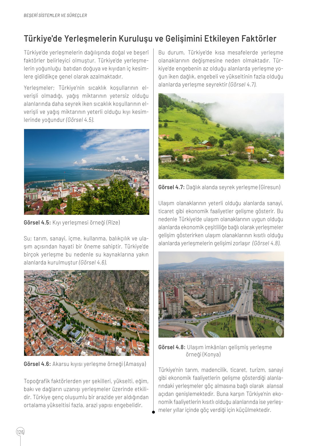 10. Sınıf Meb Yayınları Coğrafya Ders Kitabı Sayfa 126 Cevapları