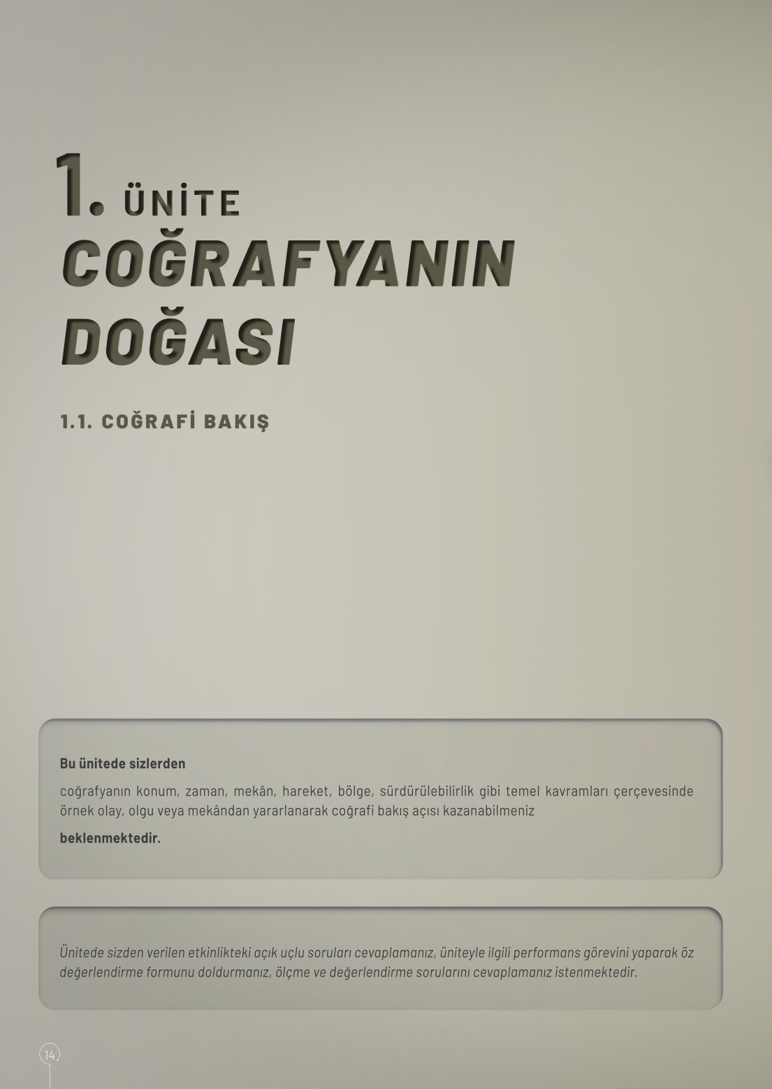 10. Sınıf Meb Yayınları Coğrafya Ders Kitabı Sayfa 14 Cevapları