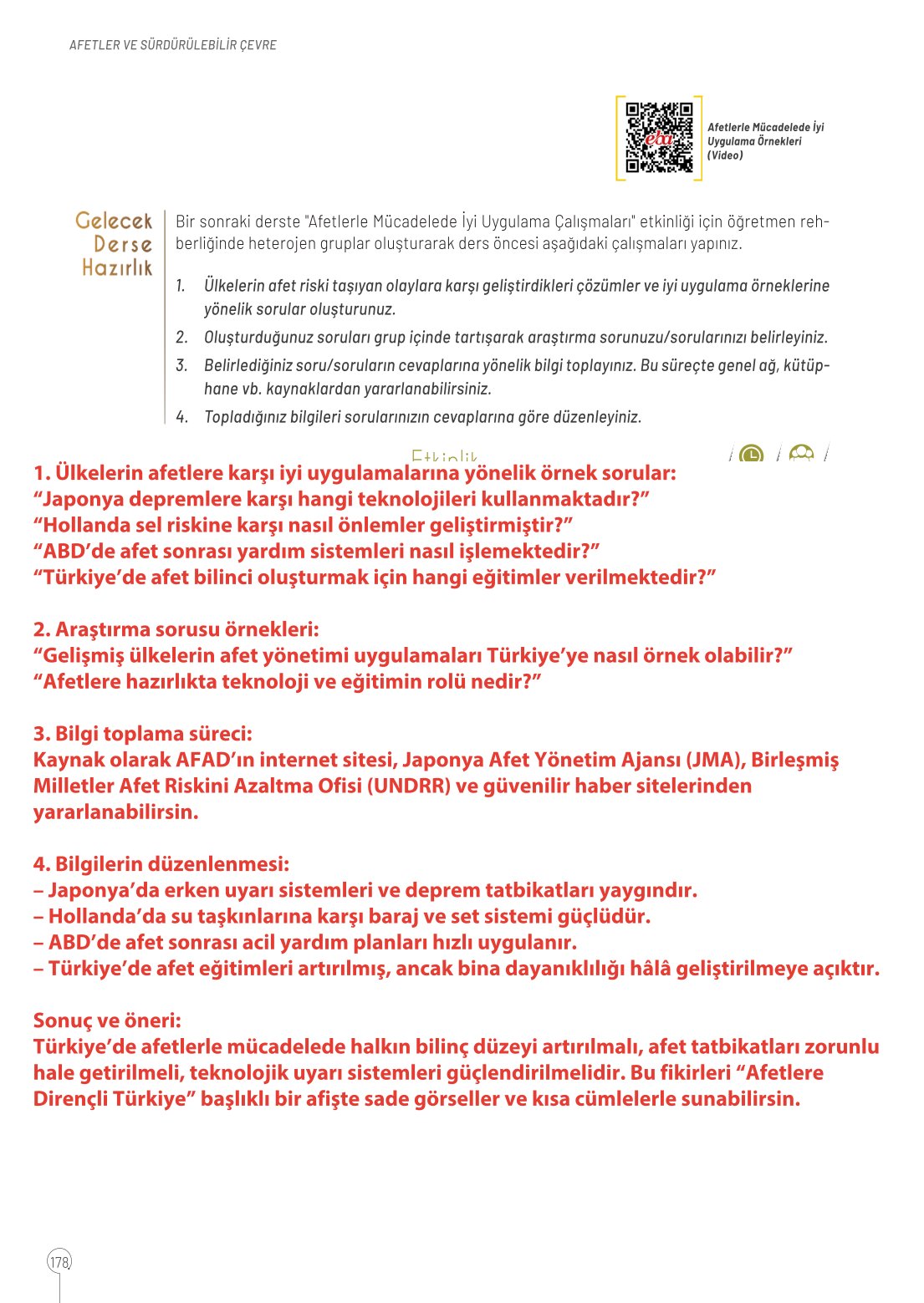10. Sınıf Meb Yayınları Coğrafya Ders Kitabı Sayfa 178 Cevapları 10. Sınıf Meb Yayınları Coğrafya Ders Kitabı Sayfa 178 Cevapları