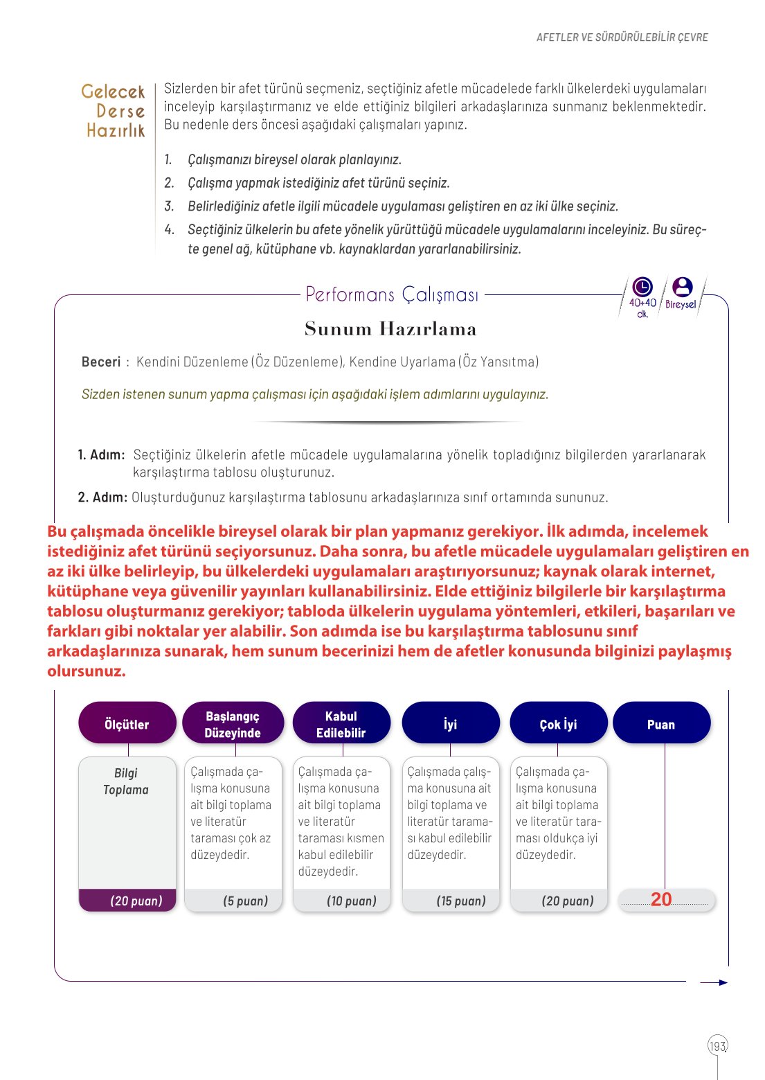 10. Sınıf Meb Yayınları Coğrafya Ders Kitabı Sayfa 193 Cevapları