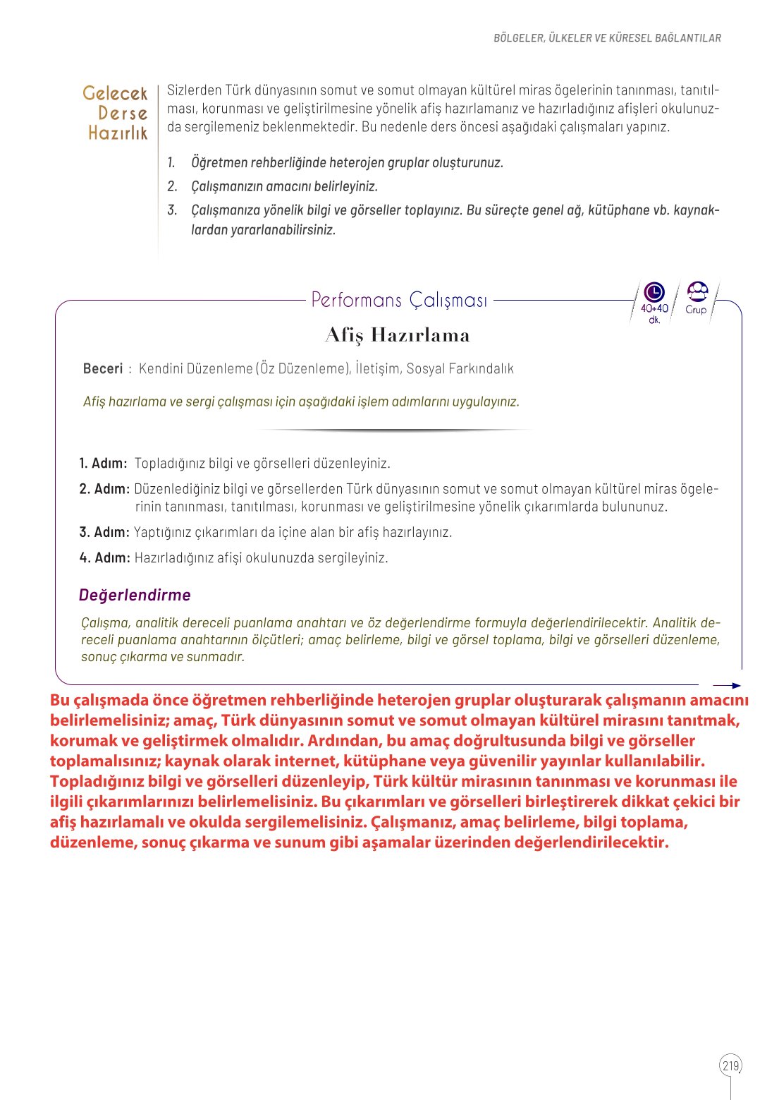 10. Sınıf Meb Yayınları Coğrafya Ders Kitabı Sayfa 219 Cevapları