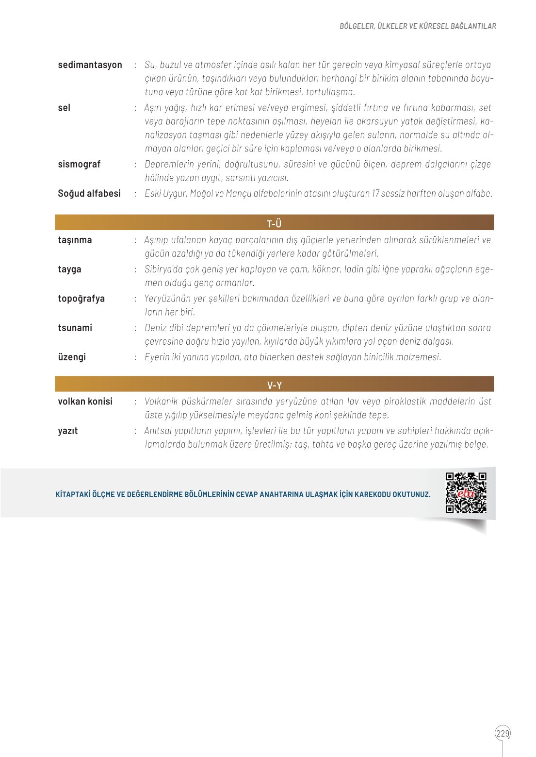 10. Sınıf Meb Yayınları Coğrafya Ders Kitabı Sayfa 229 Cevapları