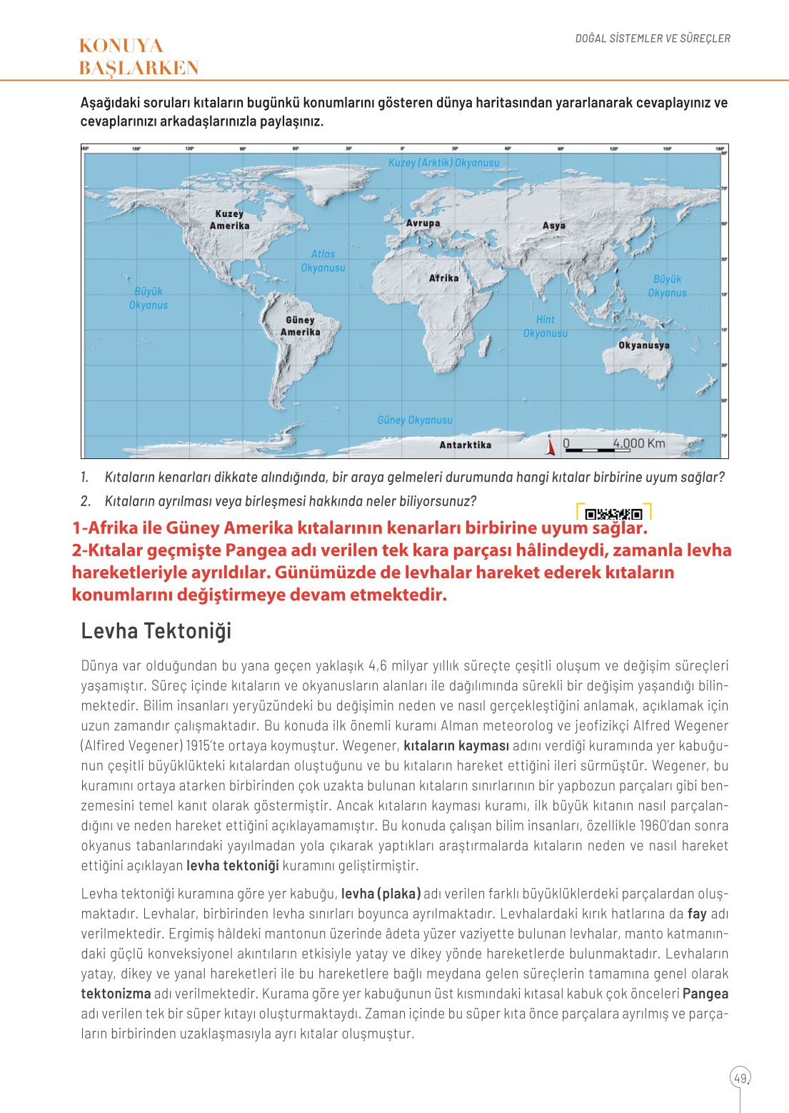 10. Sınıf Meb Yayınları Coğrafya Ders Kitabı Sayfa 49 Cevapları