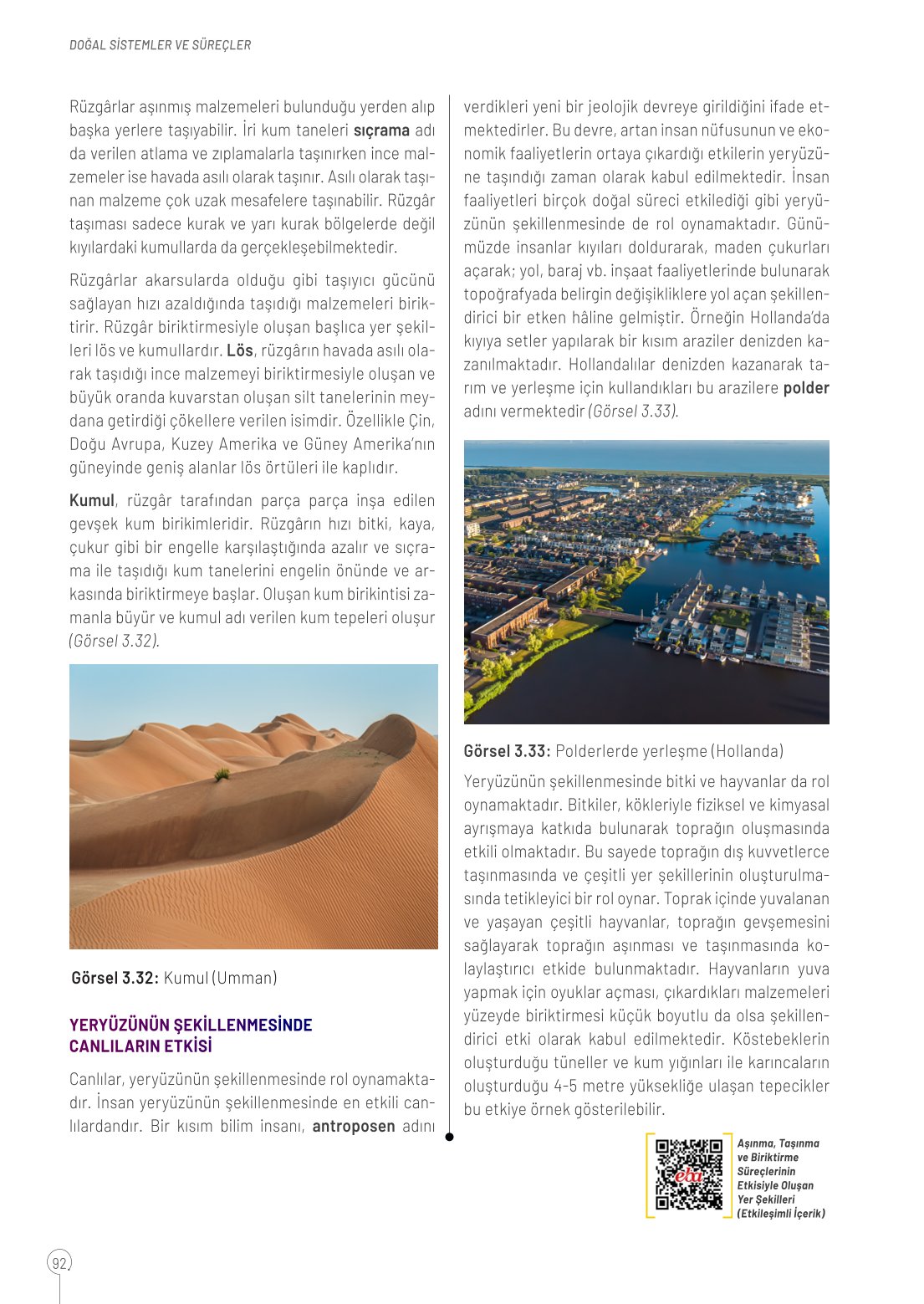 10. Sınıf Meb Yayınları Coğrafya Ders Kitabı Sayfa 92 Cevapları