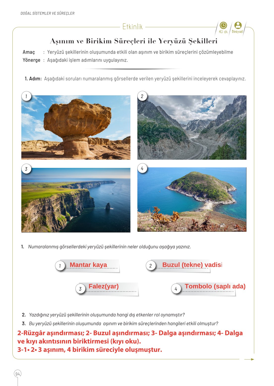 10. Sınıf Meb Yayınları Coğrafya Ders Kitabı Sayfa 94 Cevapları 10. Sınıf Meb Yayınları Coğrafya Ders Kitabı Sayfa 94 Cevapları