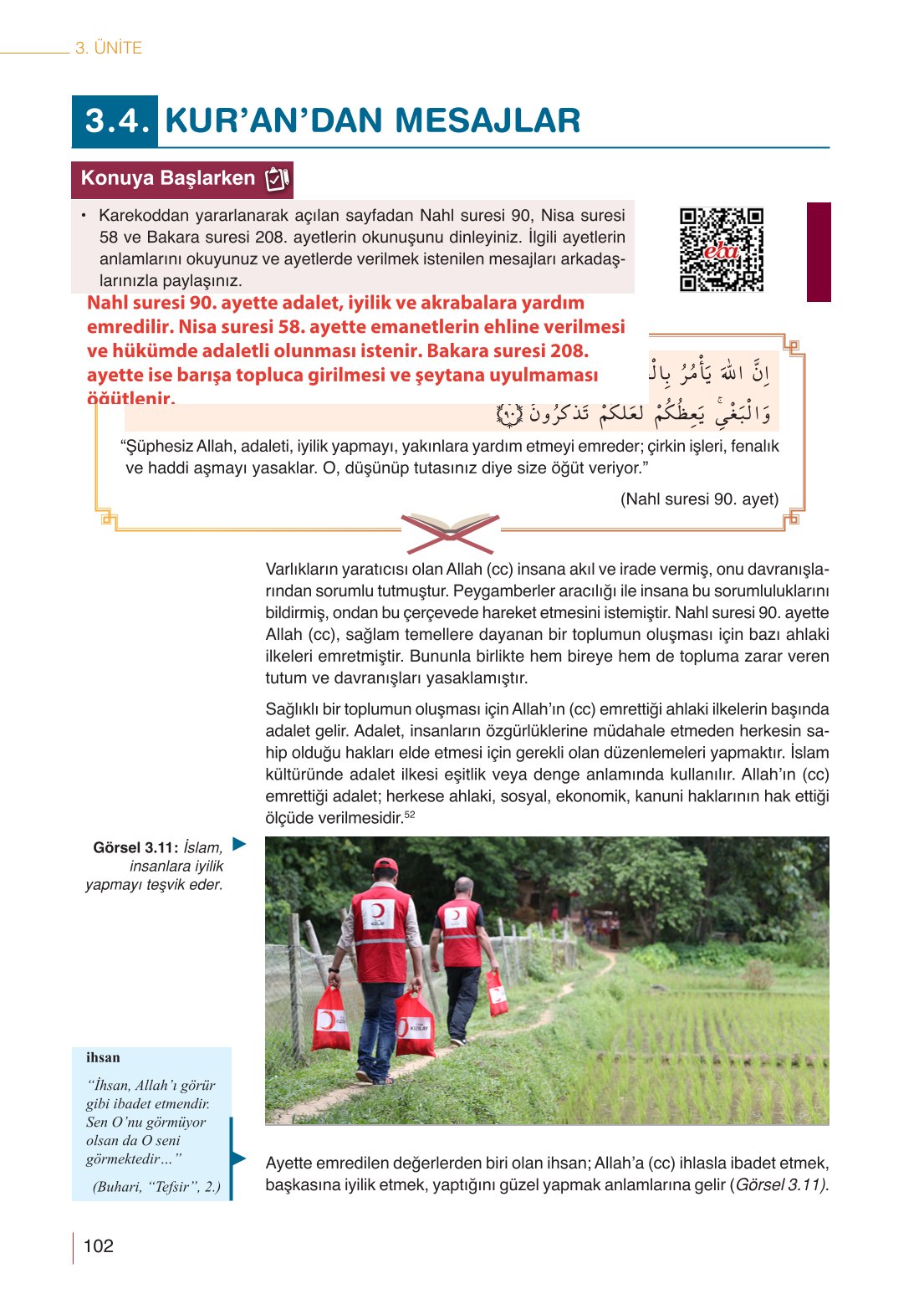 10. Sınıf Meb Yayınları Din Kültürü Ve Ahlak Bilgisi Ders Kitabı Sayfa 102 Cevapları