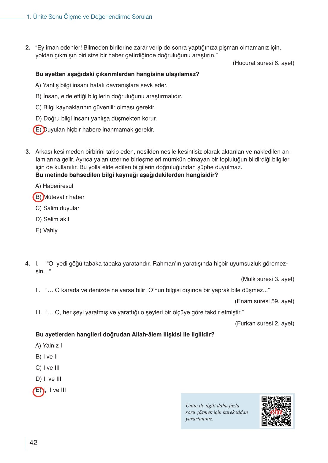10. Sınıf Meb Yayınları Din Kültürü Ve Ahlak Bilgisi Ders Kitabı Sayfa 42 Cevapları 10. Sınıf Meb Yayınları Din Kültürü Ve Ahlak Bilgisi Ders Kitabı Sayfa 42 Cevapları
