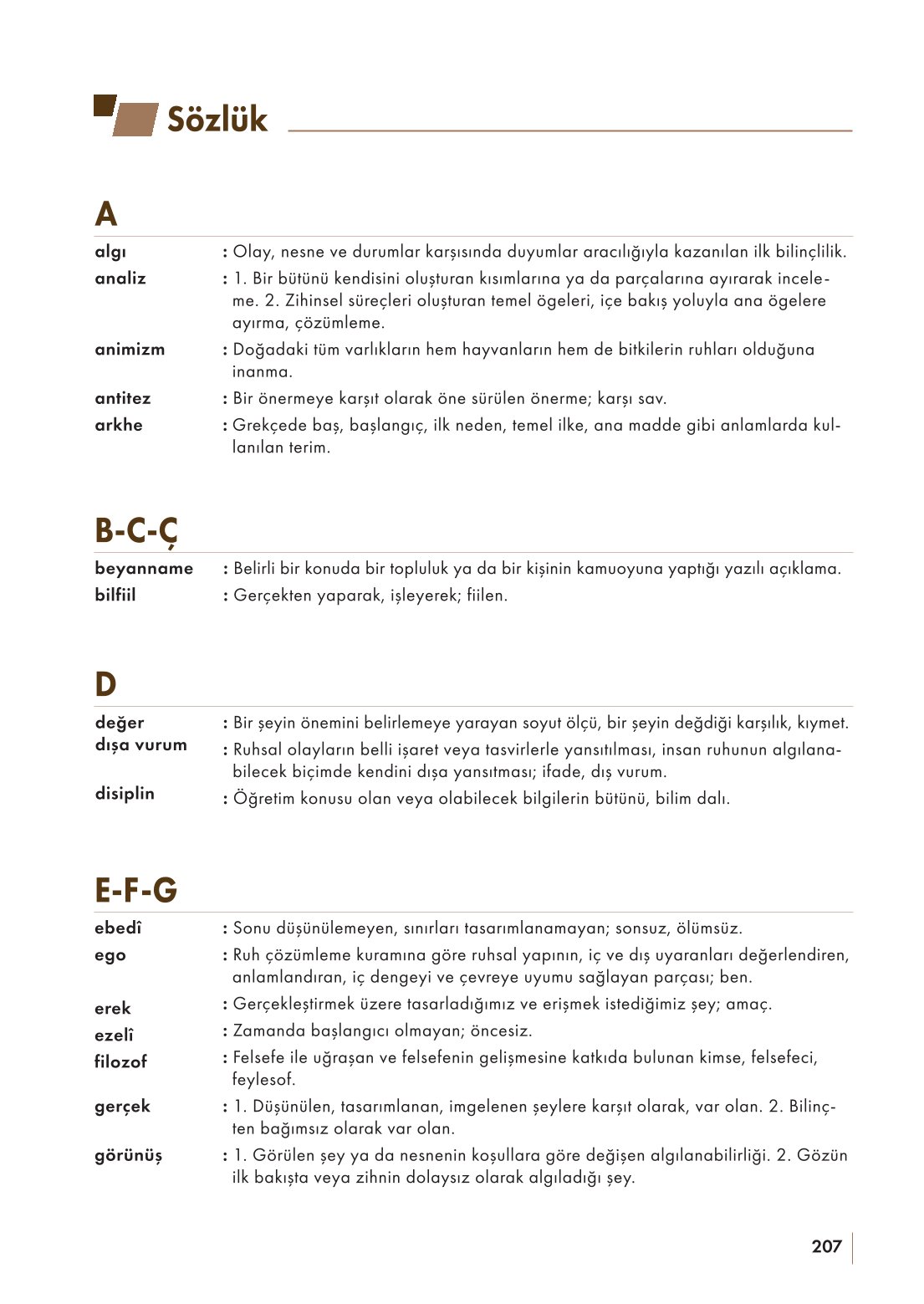 10. Sınıf Meb Yayınları Felsefe Ders Kitabı Sayfa 207 Cevapları 10. Sınıf Meb Yayınları Felsefe Ders Kitabı Sayfa 207 Cevapları