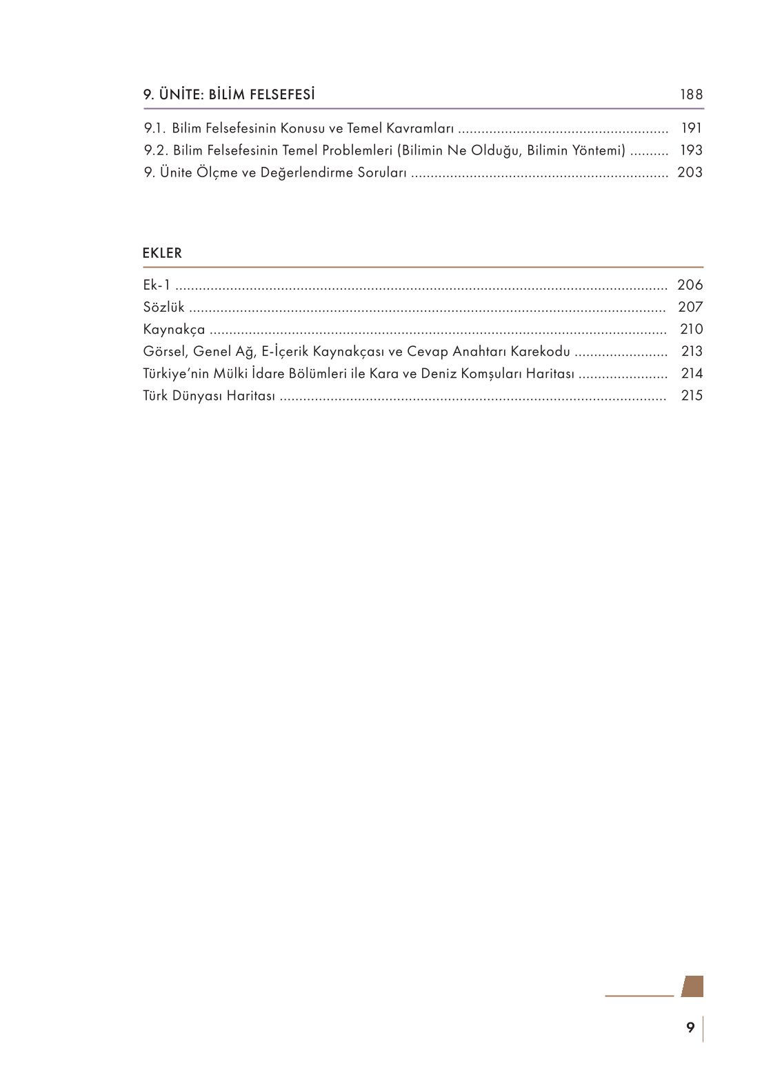 10. Sınıf Meb Yayınları Felsefe Ders Kitabı Sayfa 9 Cevapları