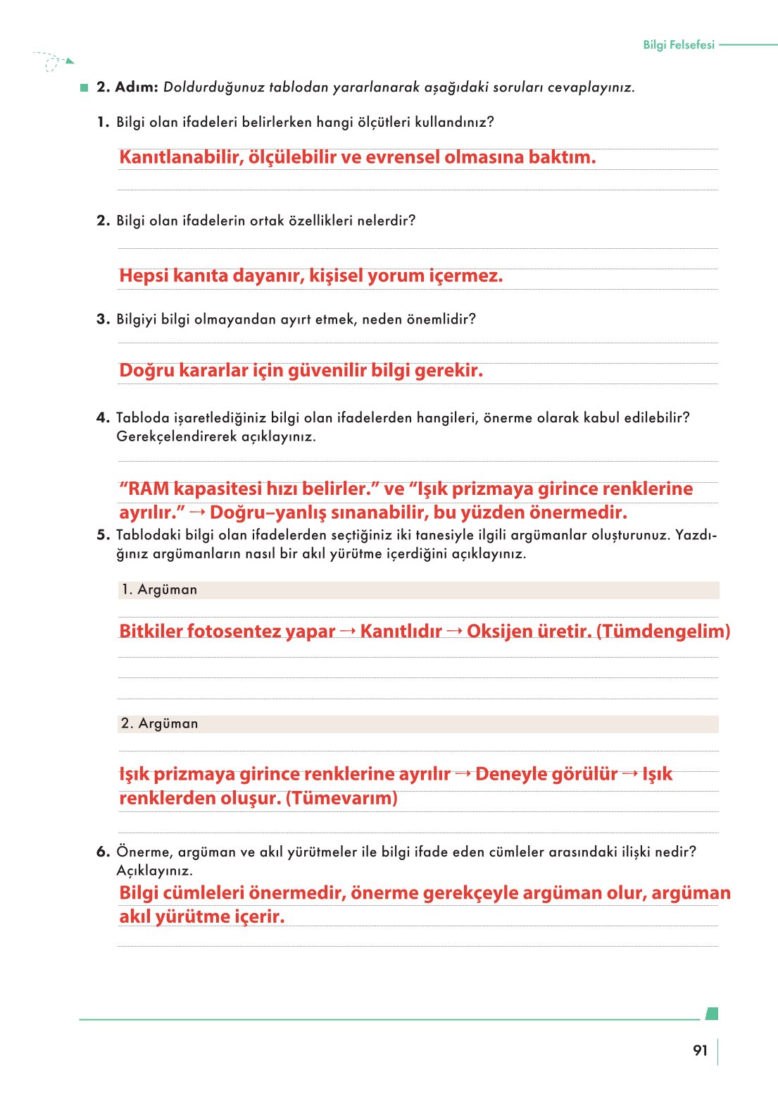 10. Sınıf Meb Yayınları Felsefe Ders Kitabı Sayfa 91 Cevapları 10. Sınıf Meb Yayınları Felsefe Ders Kitabı Sayfa 91 Cevapları