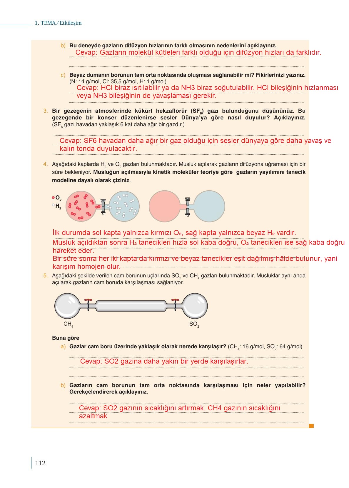 10. Sınıf Meb Yayınları Kimya Ders Kitabı Sayfa 112 Cevapları 10. Sınıf Meb Yayınları Kimya Ders Kitabı Sayfa 112 Cevapları