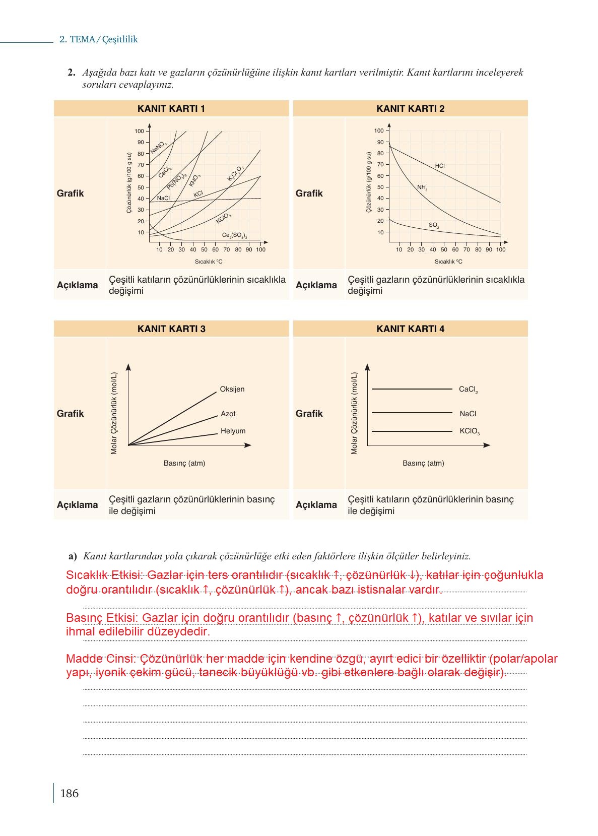 10. Sınıf Meb Yayınları Kimya Ders Kitabı Sayfa 186 Cevapları 10. Sınıf Meb Yayınları Kimya Ders Kitabı Sayfa 186 Cevapları