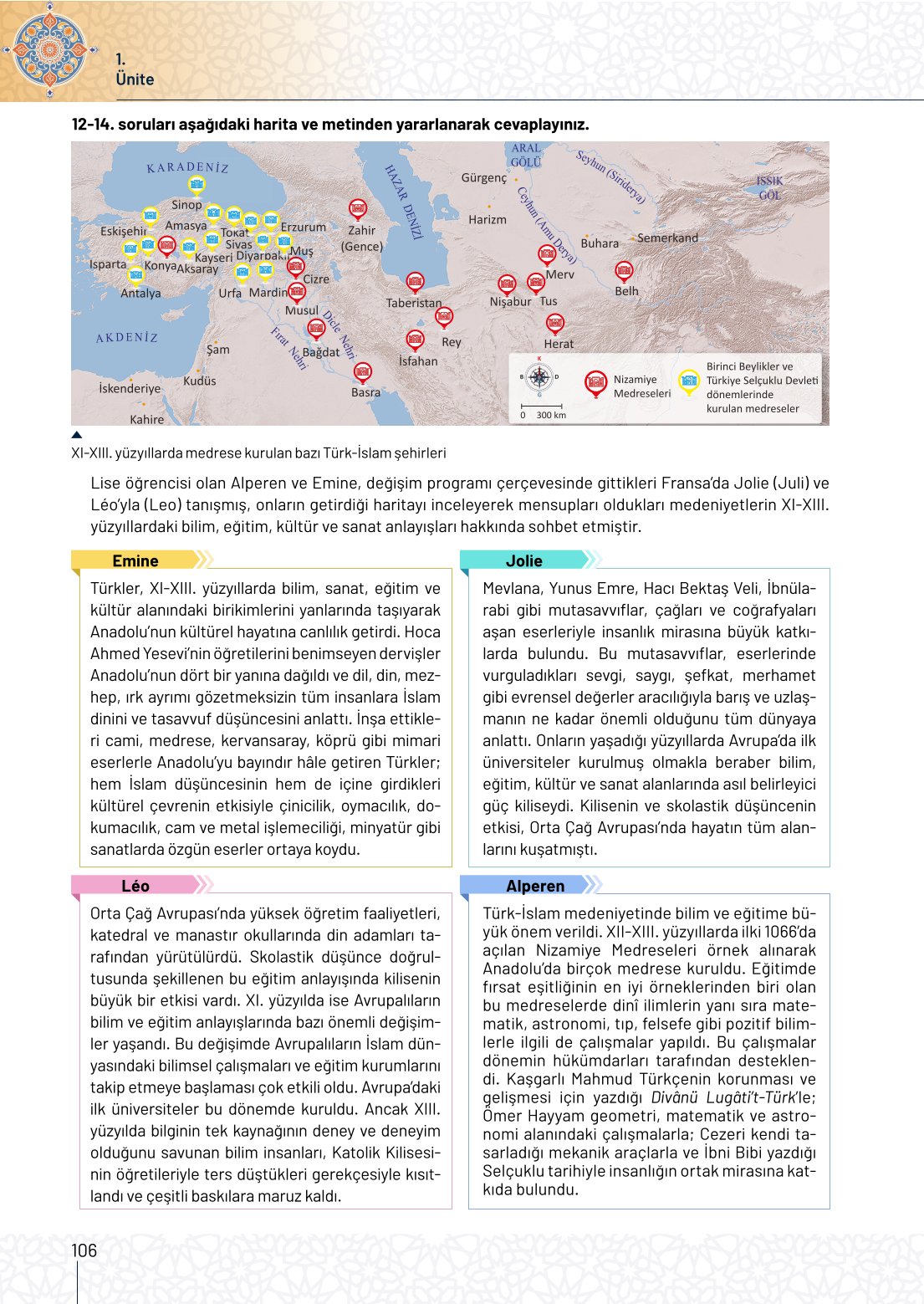 10. Sınıf Meb Yayınları Tarih Ders Kitabı Sayfa 106 Cevapları