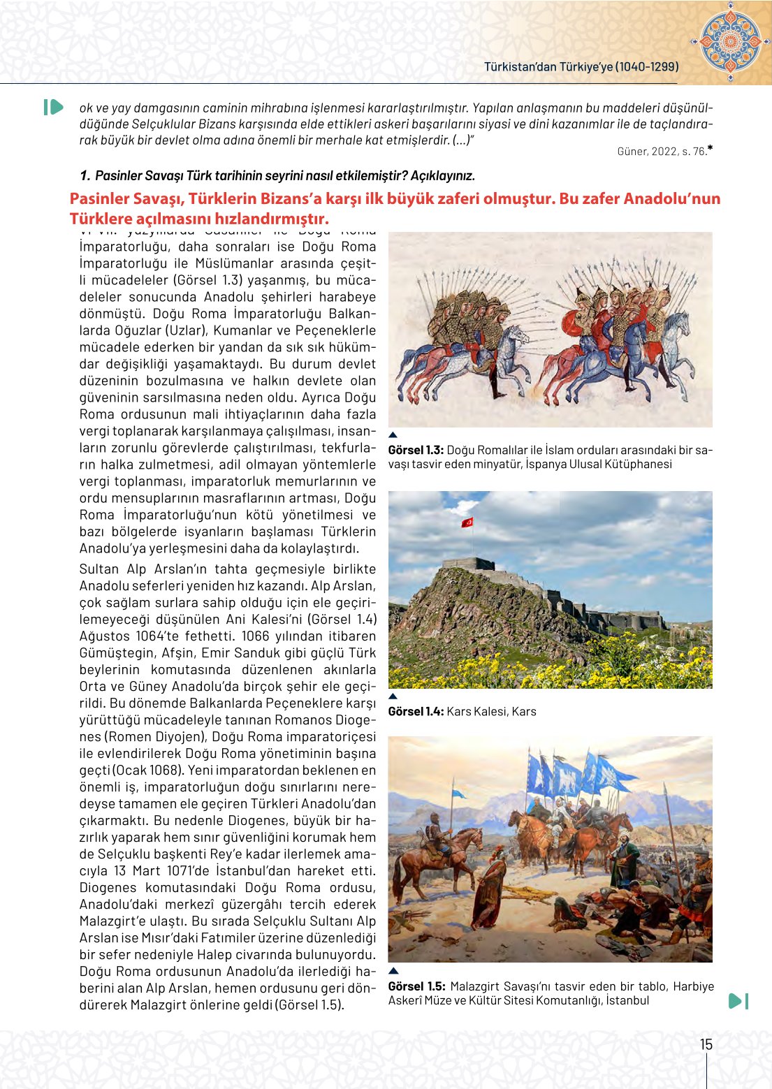 10. Sınıf Meb Yayınları Tarih Ders Kitabı Sayfa 15 Cevapları 10. Sınıf Meb Yayınları Tarih Ders Kitabı Sayfa 15 Cevapları