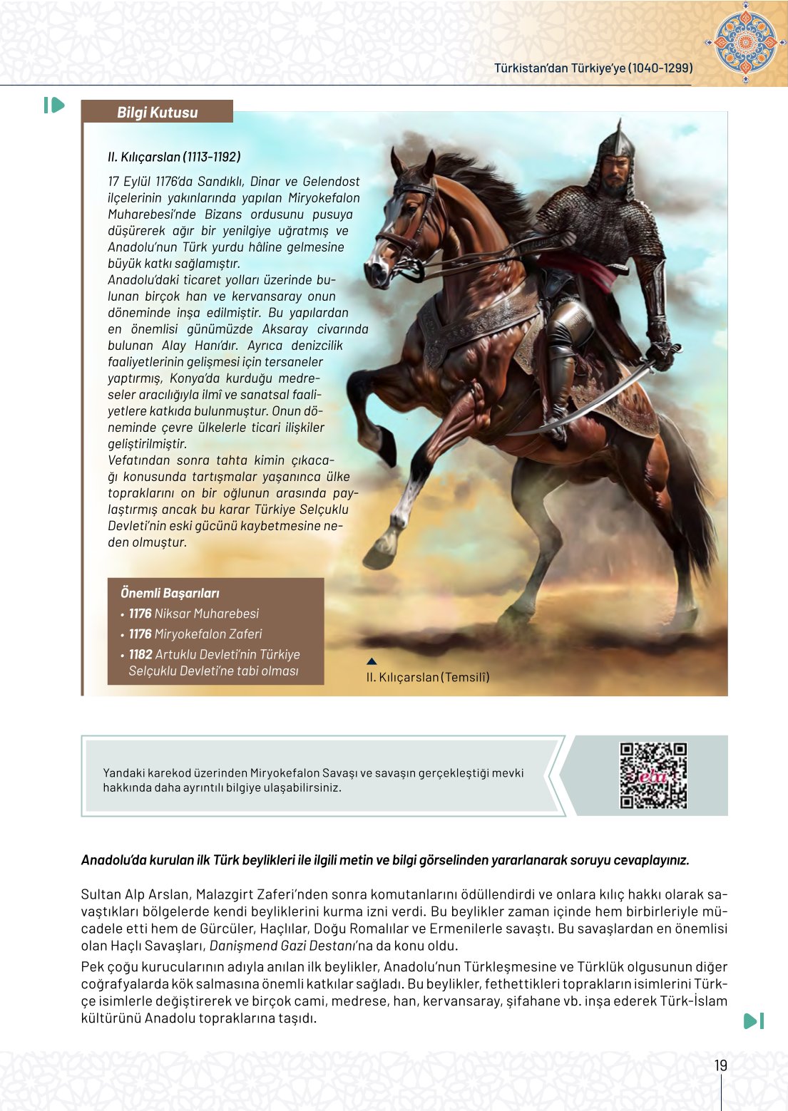 10. Sınıf Meb Yayınları Tarih Ders Kitabı Sayfa 19 Cevapları 10. Sınıf Meb Yayınları Tarih Ders Kitabı Sayfa 19 Cevapları