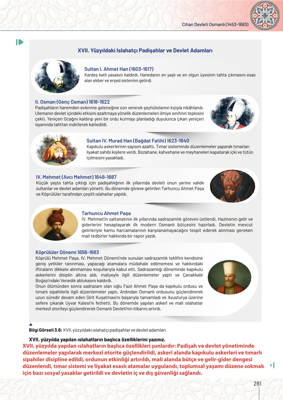 10. Sınıf Meb Yayınları Tarih Ders Kitabı Sayfa 281 Cevapları