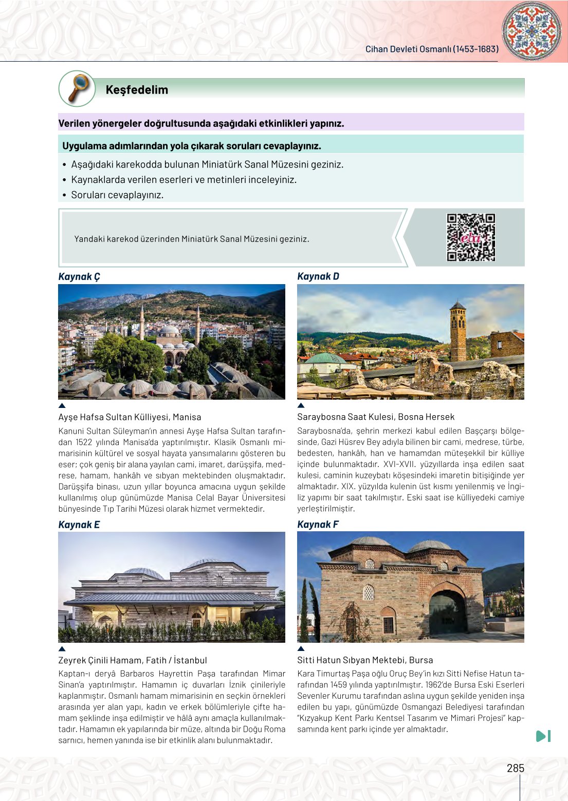 10. Sınıf Meb Yayınları Tarih Ders Kitabı Sayfa 285 Cevapları 10. Sınıf Meb Yayınları Tarih Ders Kitabı Sayfa 285 Cevapları